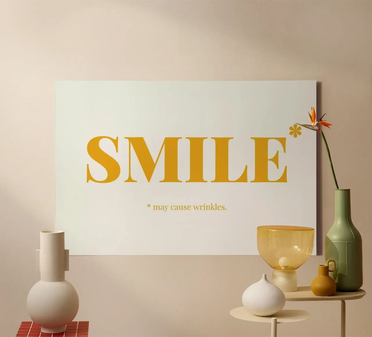 Smile canvas with Floater frame by Chris Wharton
