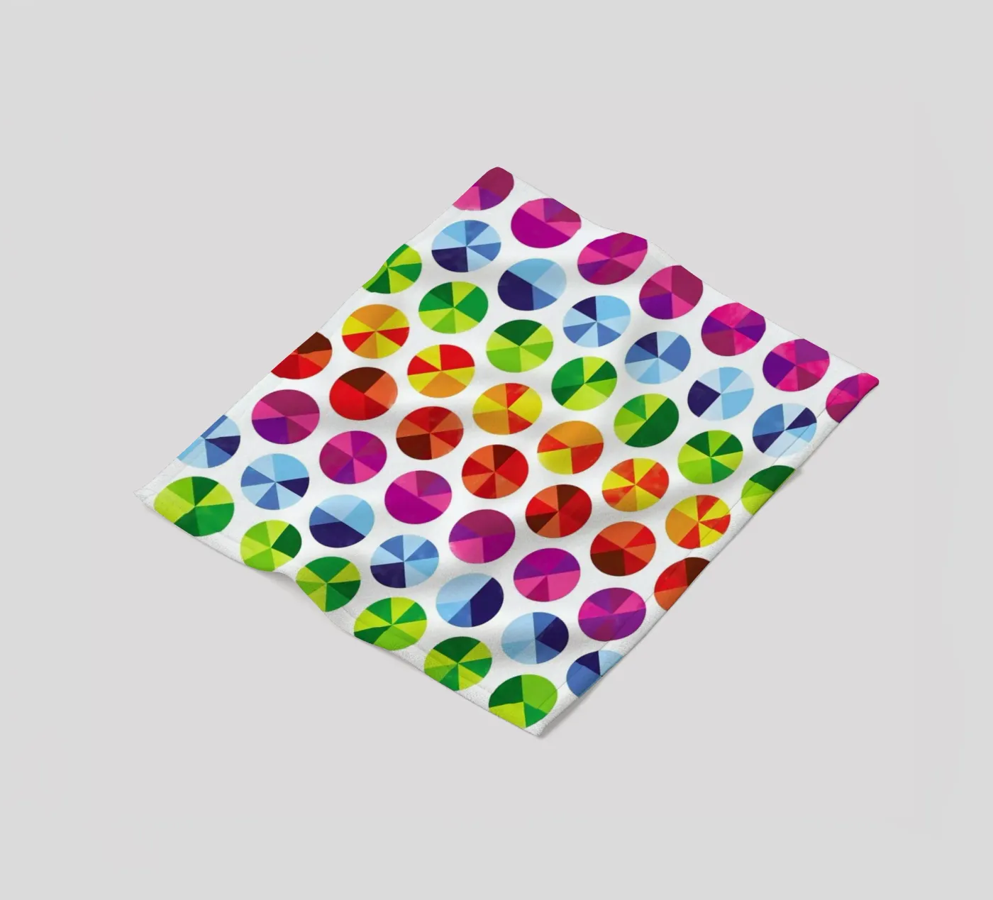 Colourwheels fleece blanket by Chris Wharton