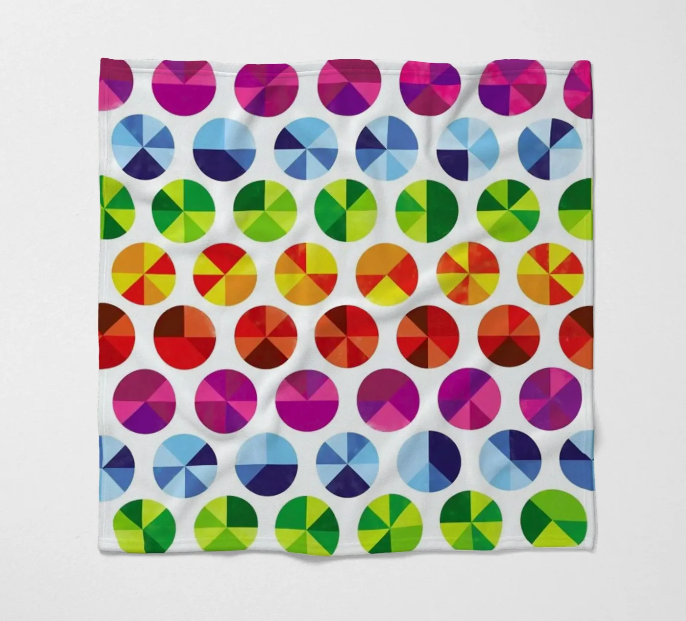 Colourwheels fleece blanket by Chris Wharton
