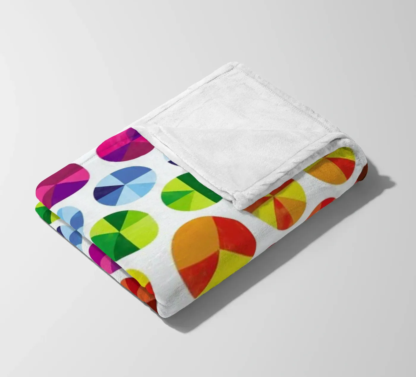 Colourwheels fleece blanket by Chris Wharton