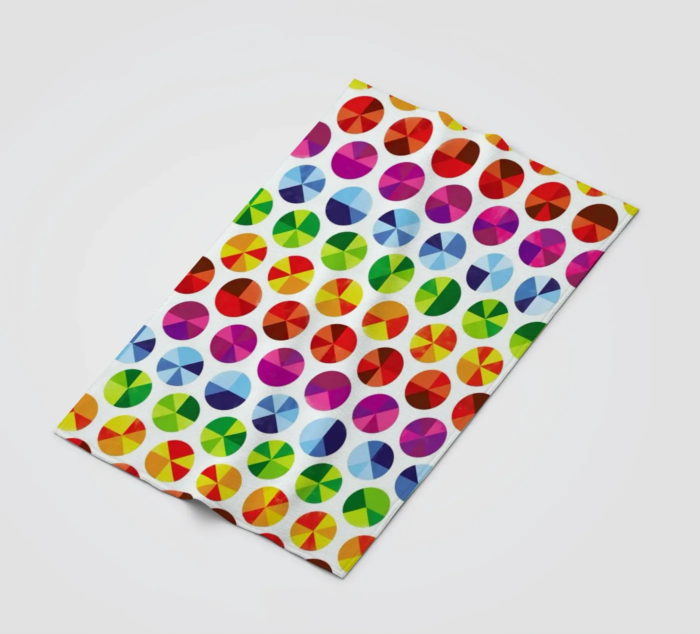 Colourwheels fleece blanket by Chris Wharton