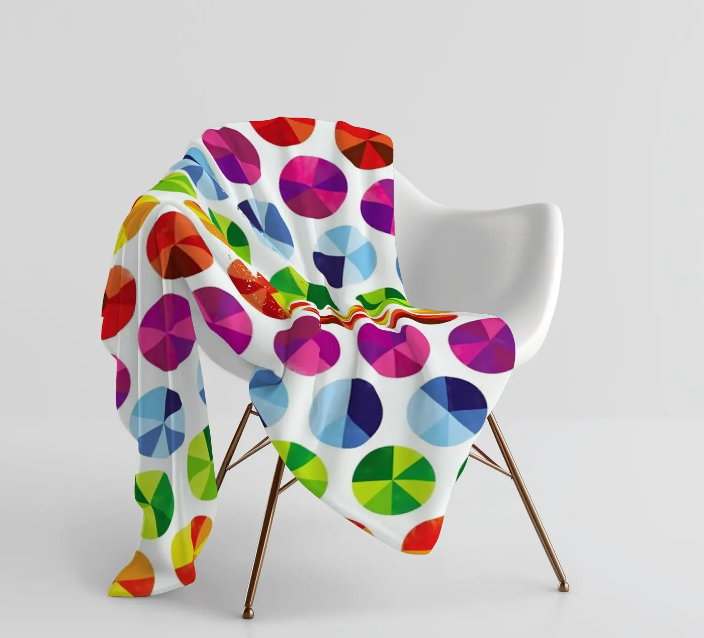 Colourwheels fleece blanket by Chris Wharton