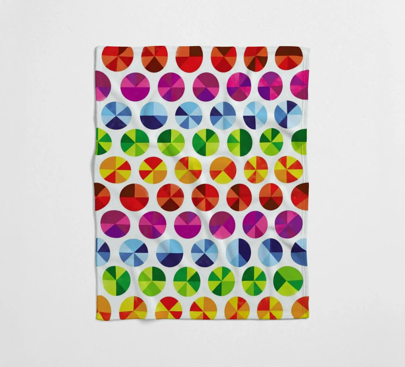 Colourwheels fleece blanket by Chris Wharton