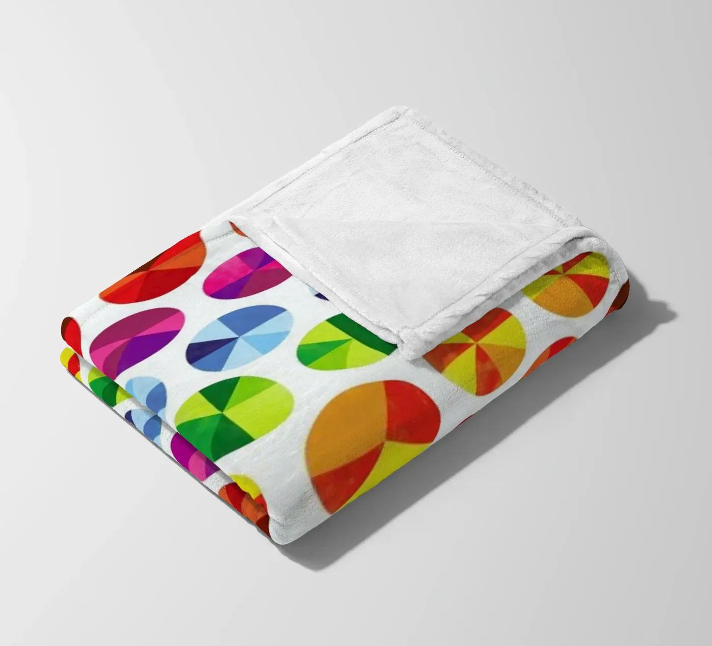 Colourwheels fleece blanket by Chris Wharton