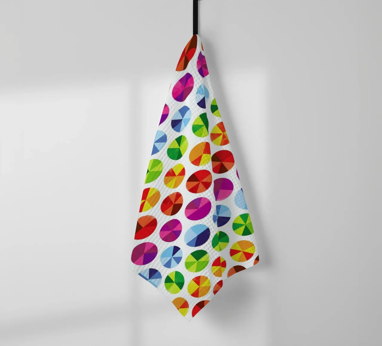 Colourwheels tea towel by Chris Wharton