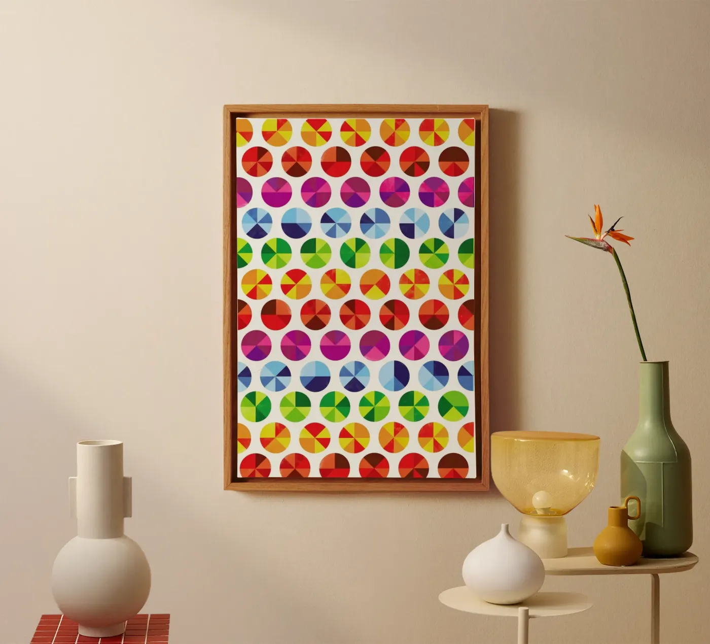Colourwheels canvas by Chris Wharton