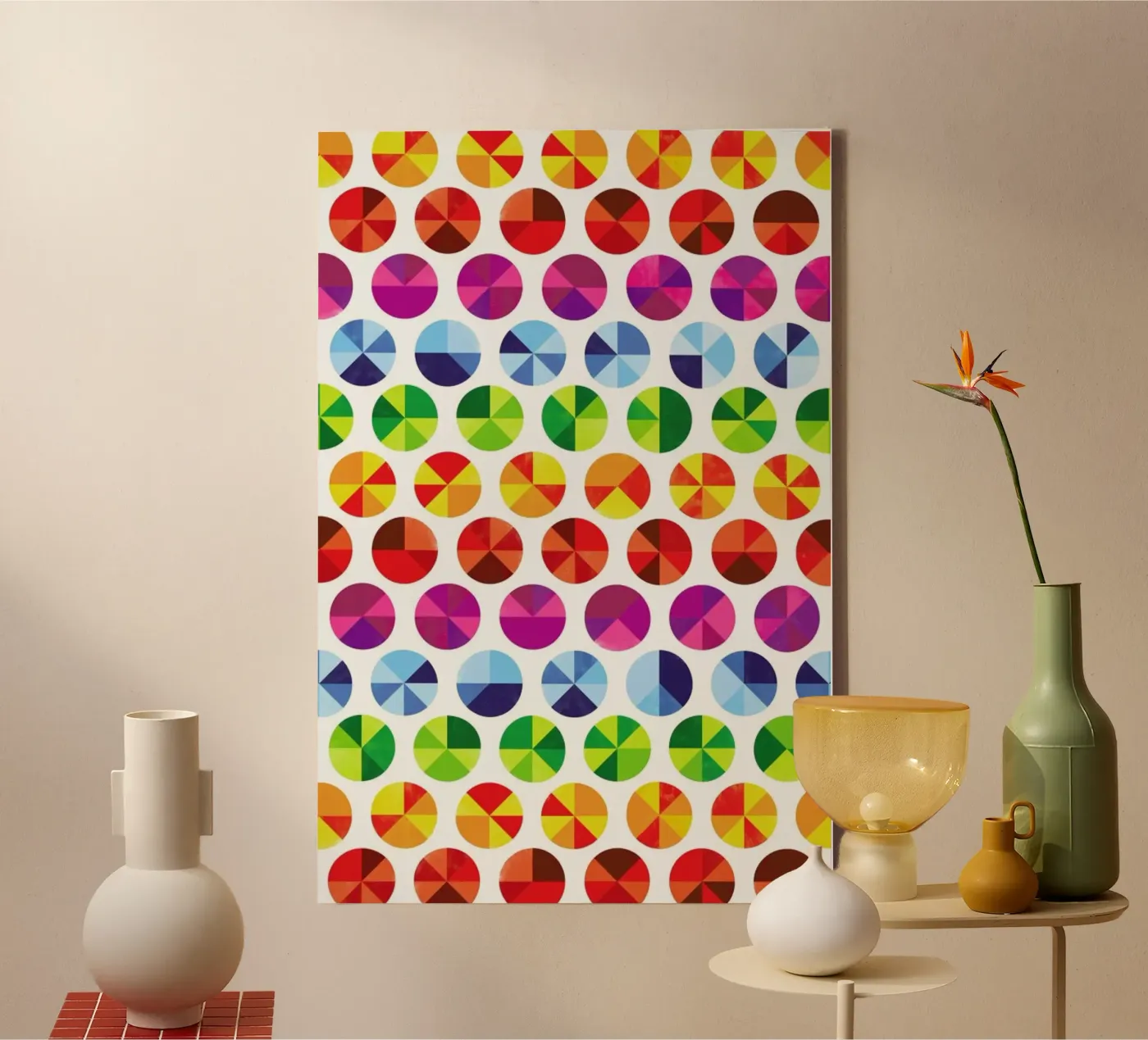 Colourwheels canvas by Chris Wharton