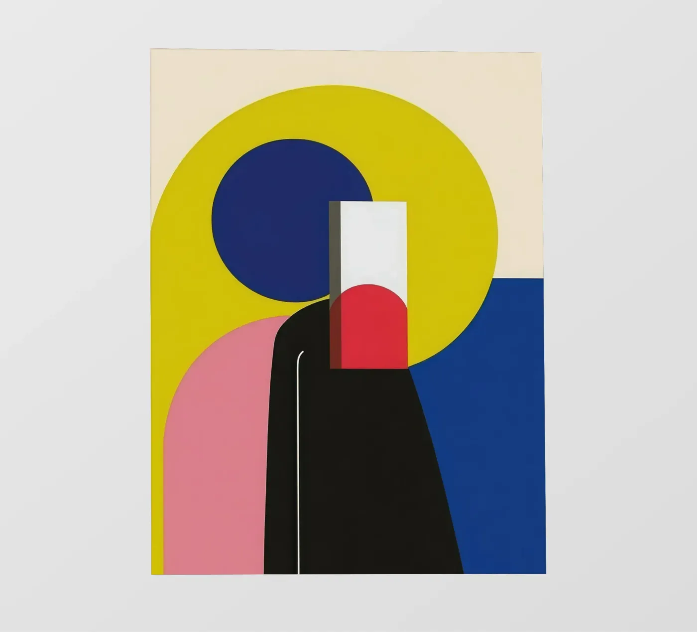 Constructivistisch silhouet fotobehang van Geometric