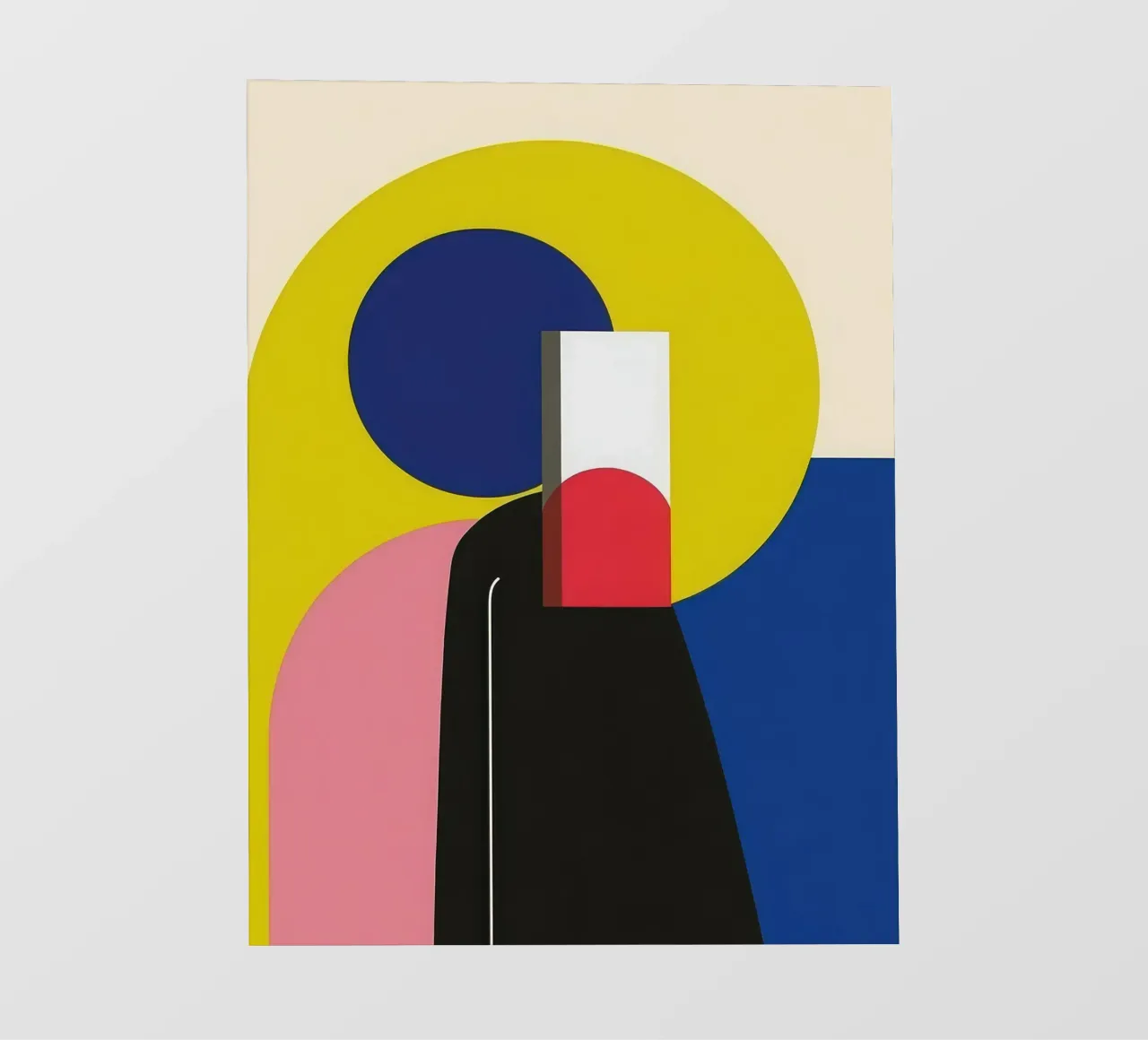 Constructivistisch silhouet fotobehang van Geometric