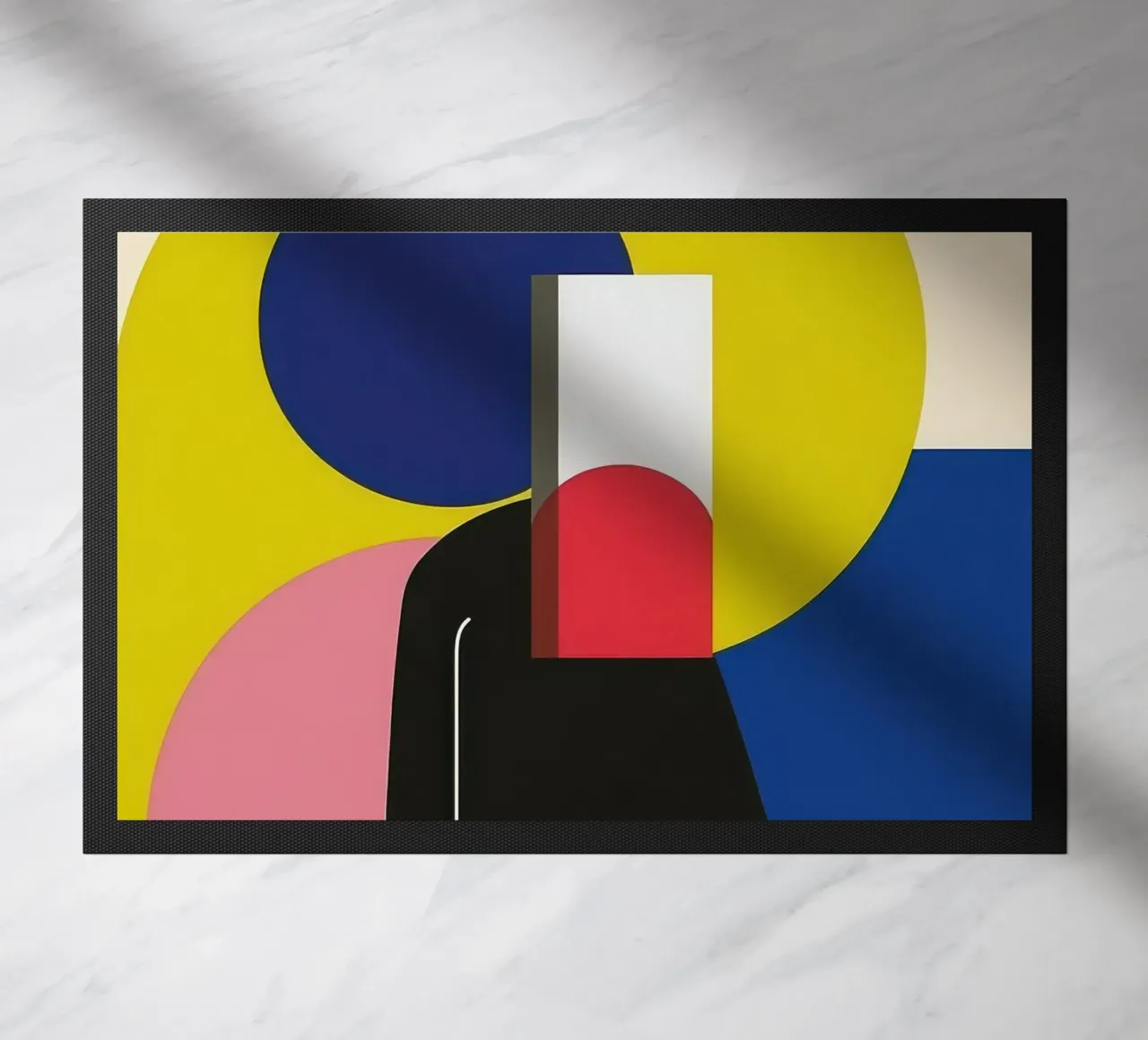 Constructivist silhouette doormat by Geometric