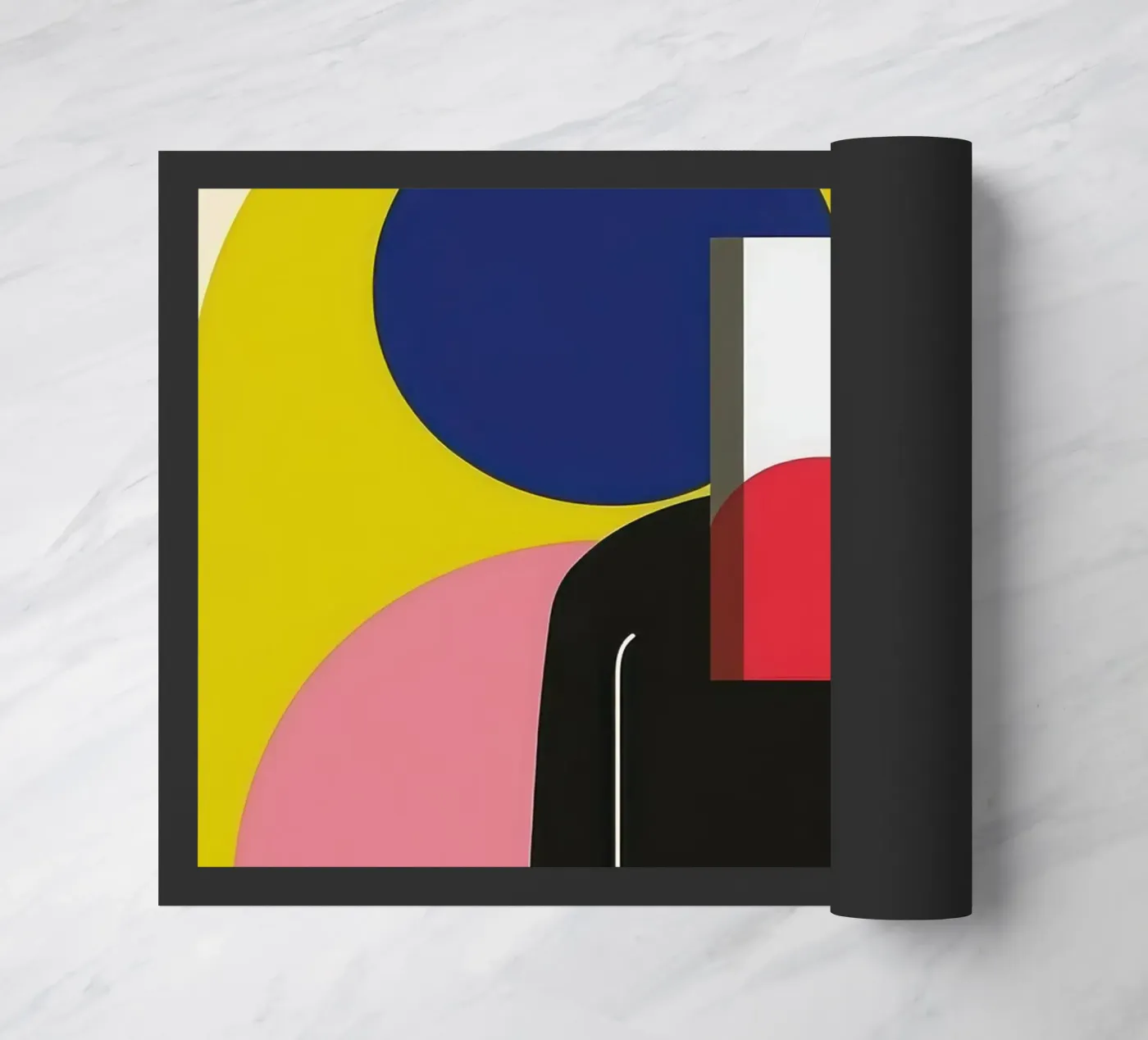 Constructivistisch silhouet deurmat van Geometric