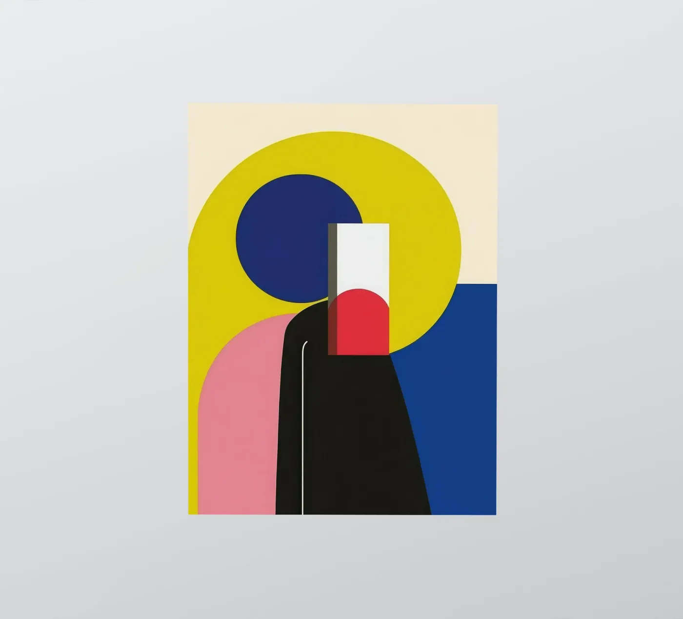 Constructivist silhouette sticker by Geometric