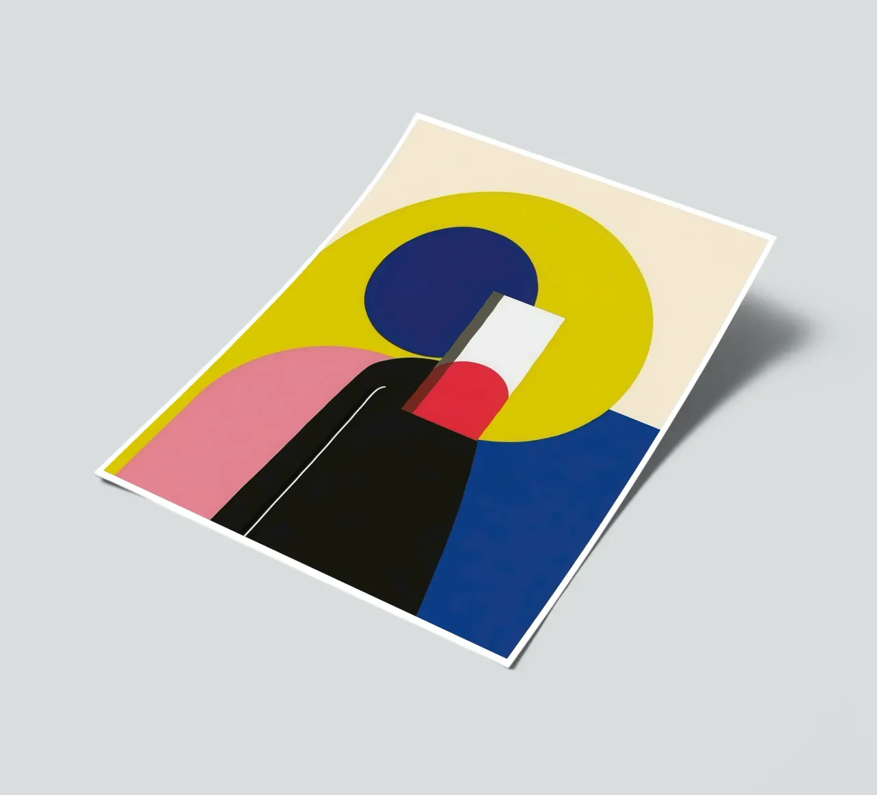 Constructivist silhouette sticker sheet by Geometric