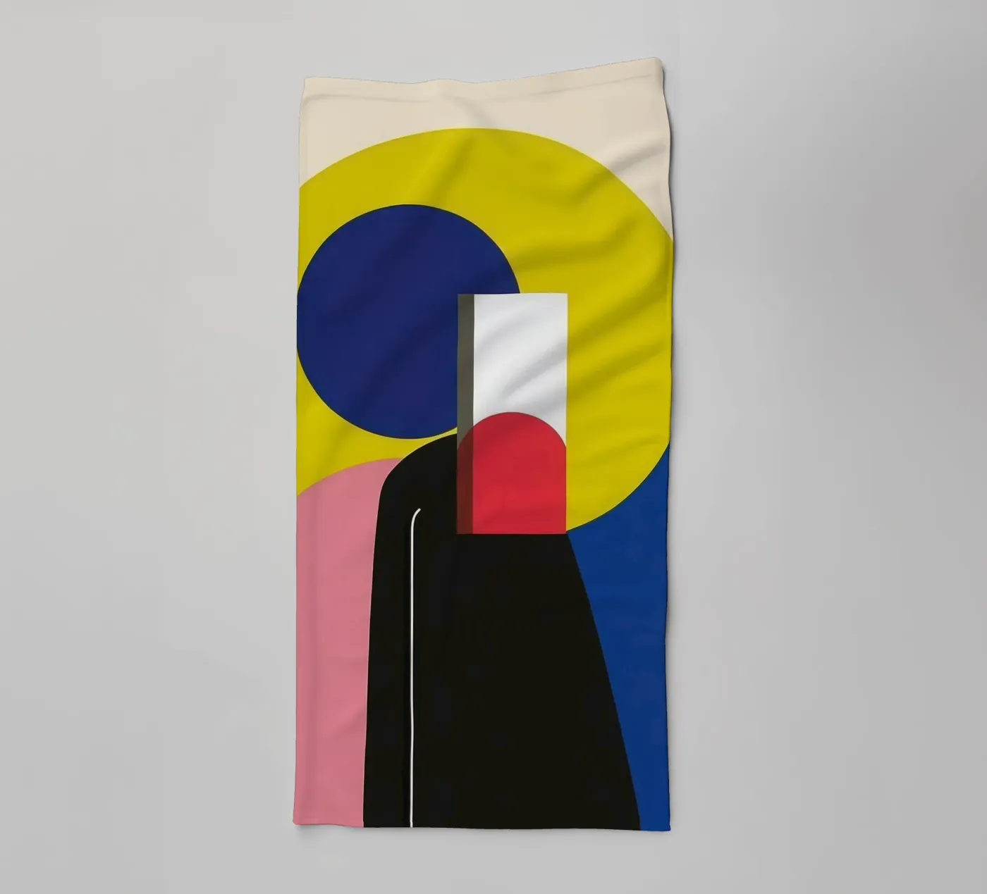 Constructivist silhouette towel by Geometric