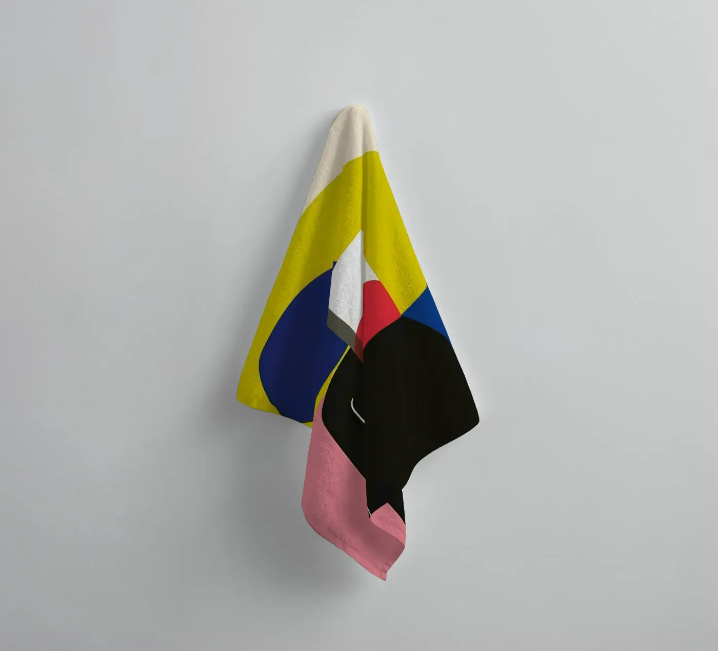 Constructivist silhouette towel by Geometric