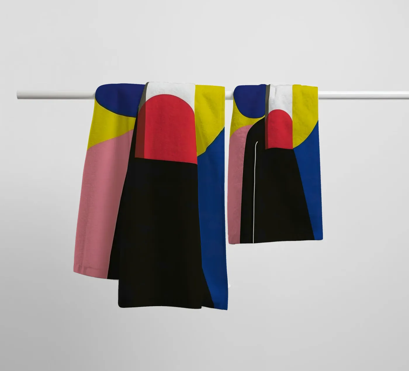 Constructivist silhouette towel by Geometric