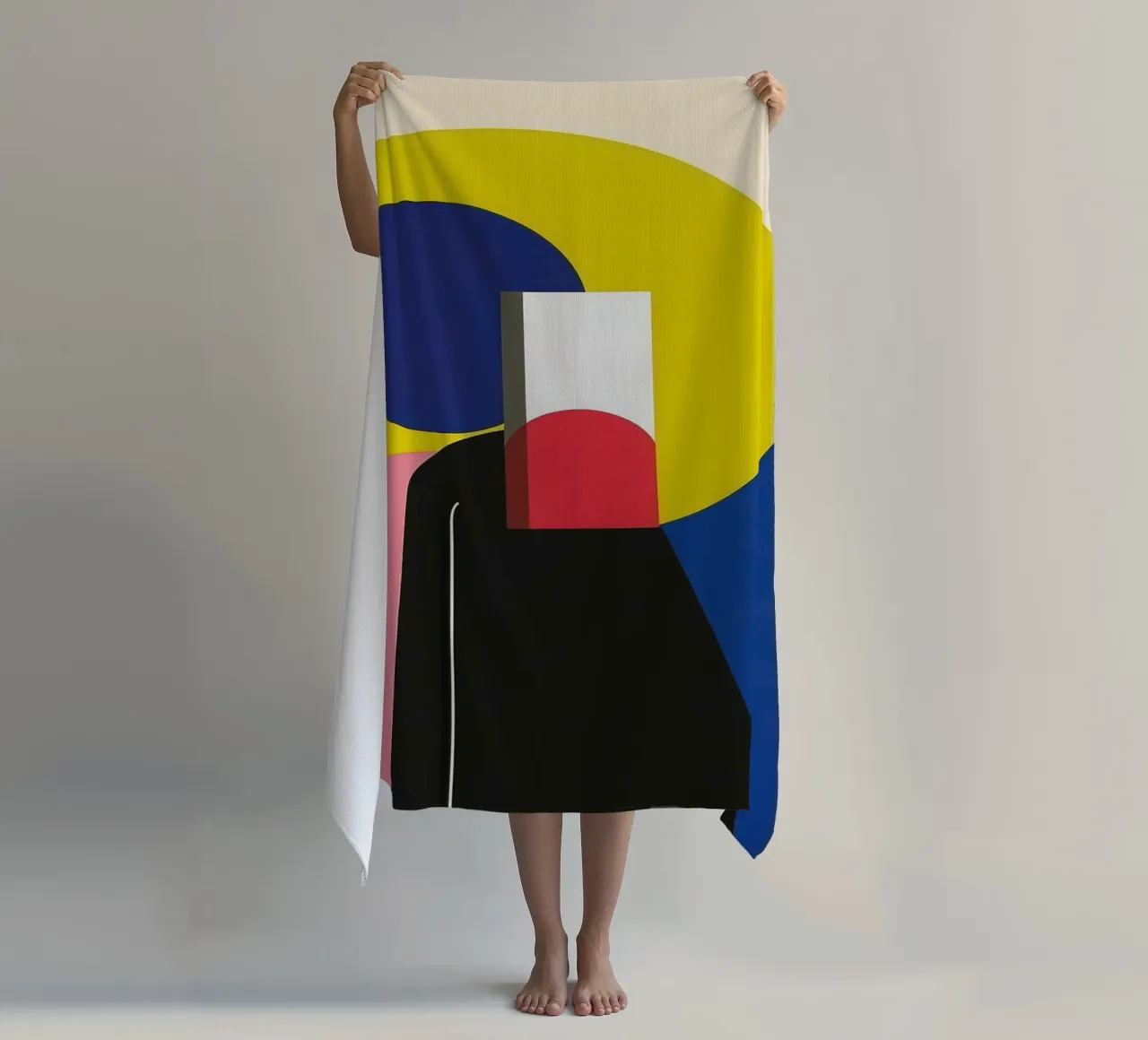 Constructivist silhouette telo mare da Geometric