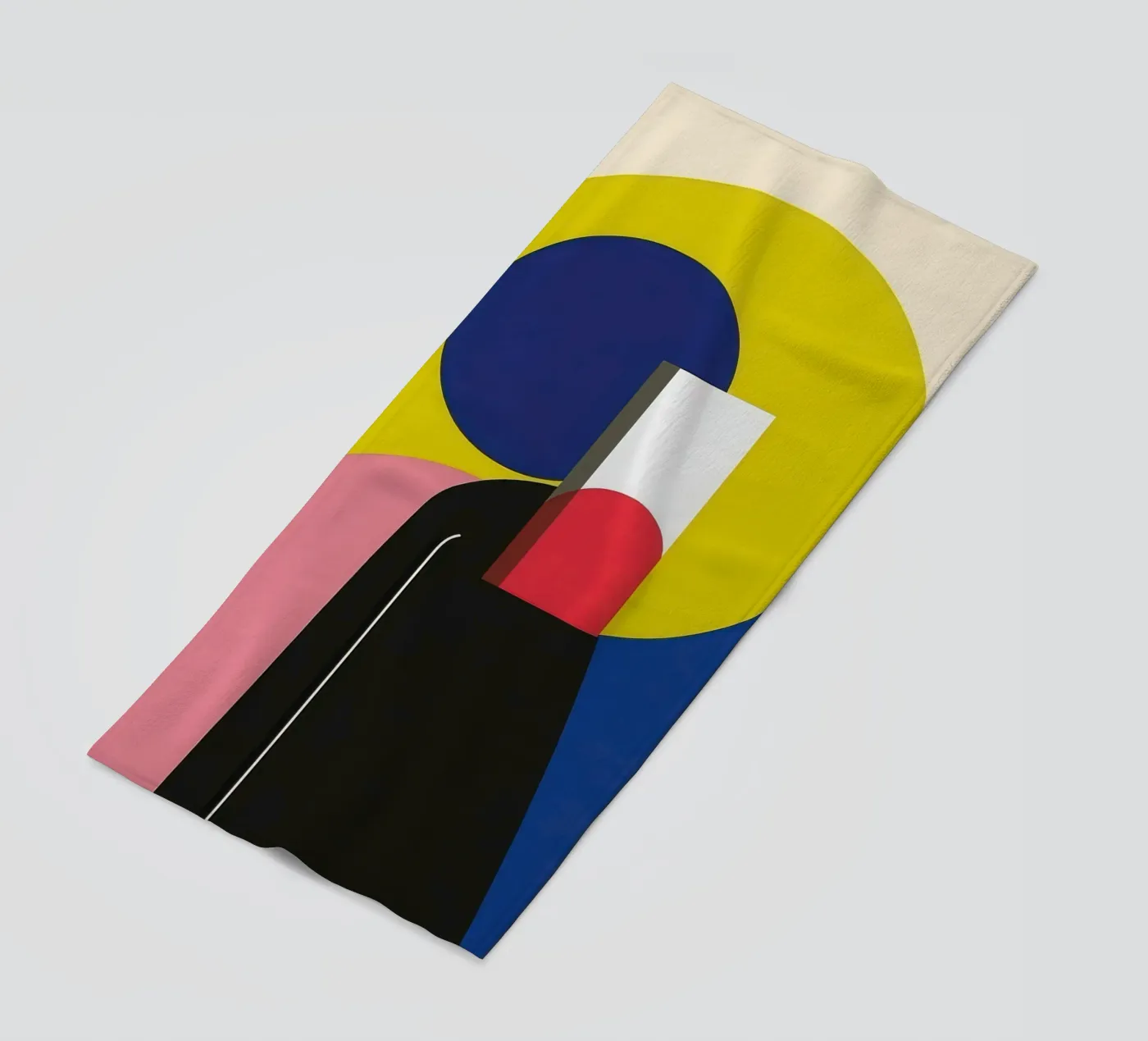 Constructivist silhouette beach towel by Geometric