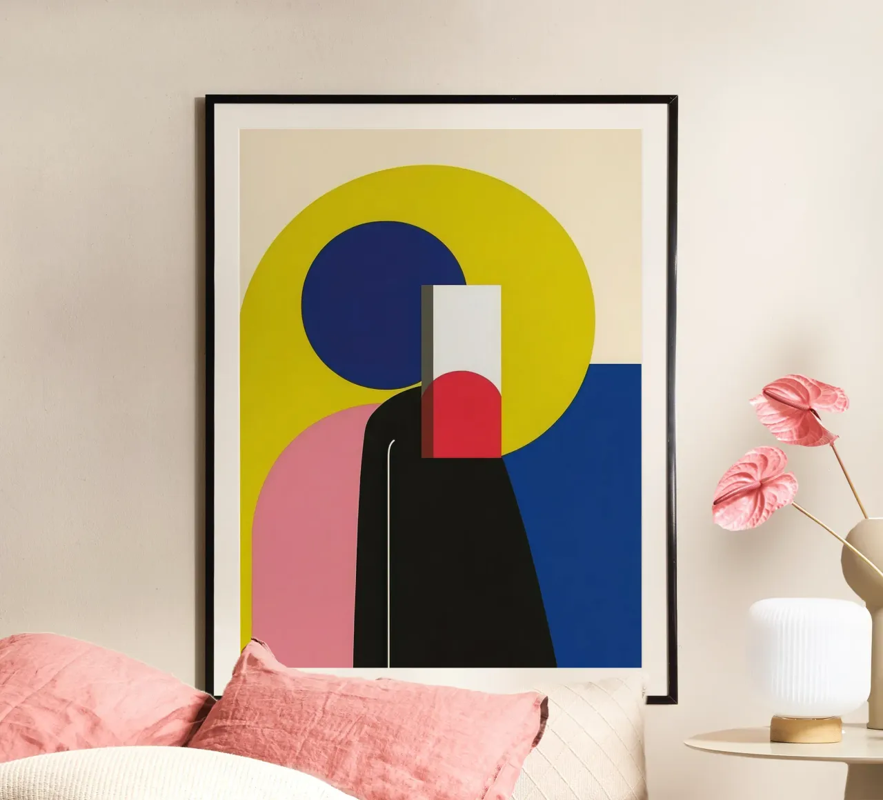 Constructivist silhouette poster by Geometric