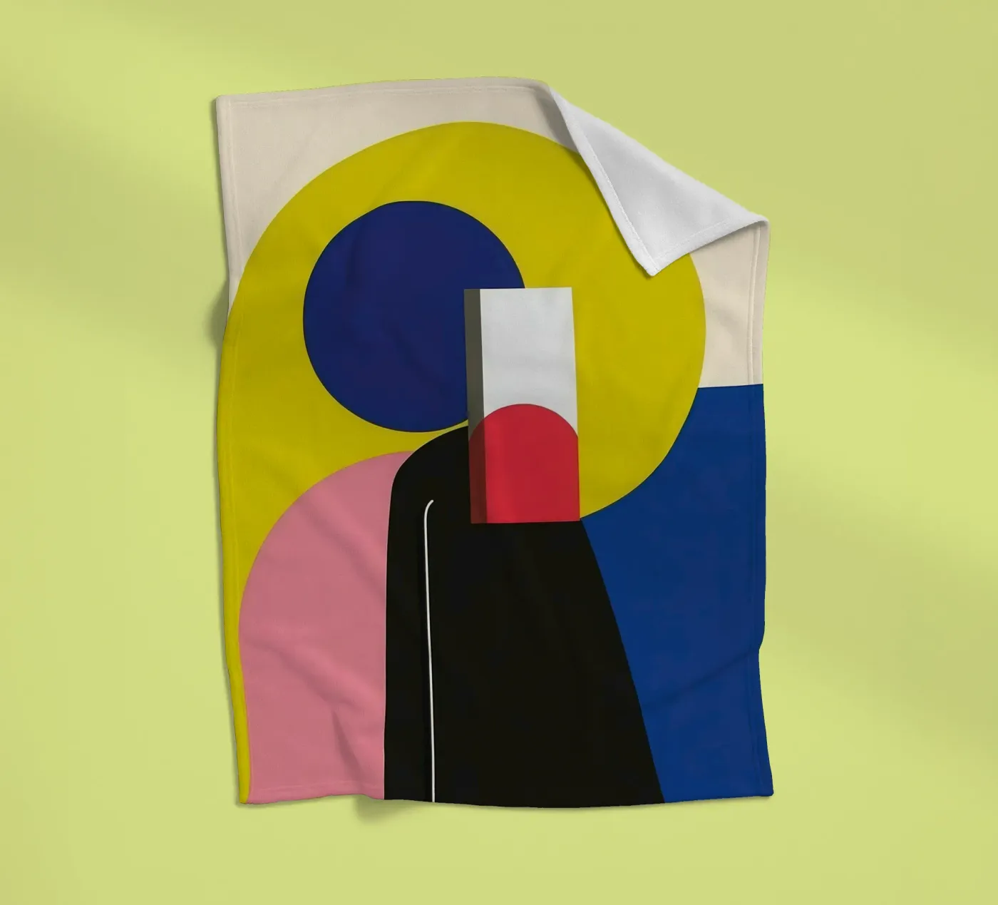 Constructivist silhouette coperta in pile da Geometric