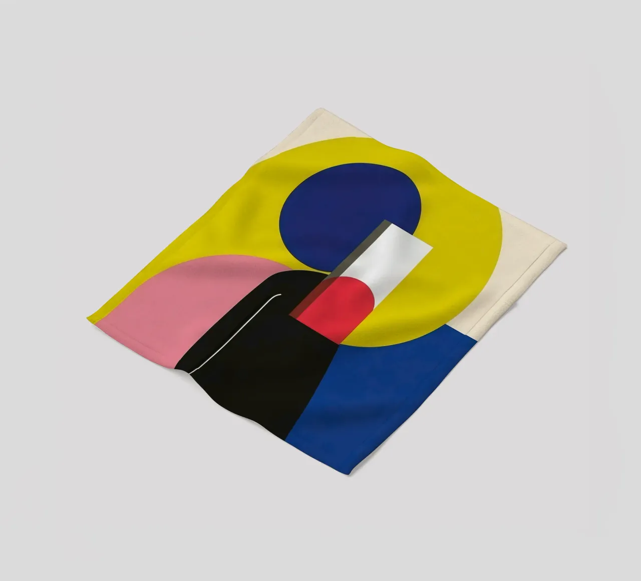 Constructivistisch silhouet fleecedeken van Geometric