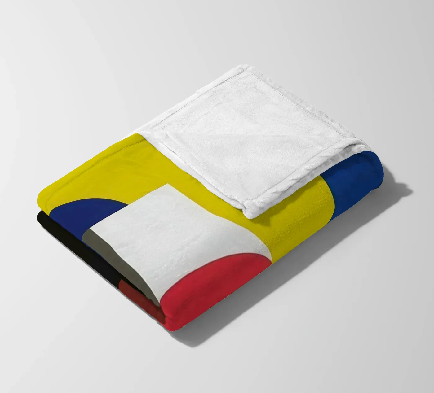 Constructivist silhouette fleece blanket by Geometric