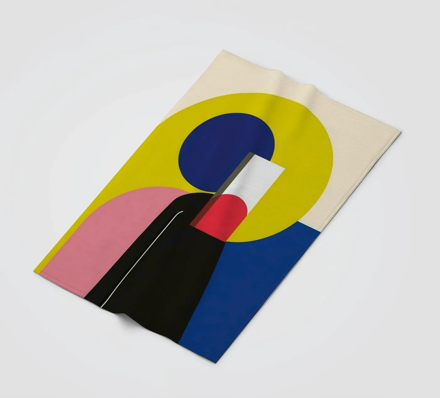 Constructivist silhouette fleece blanket by Geometric