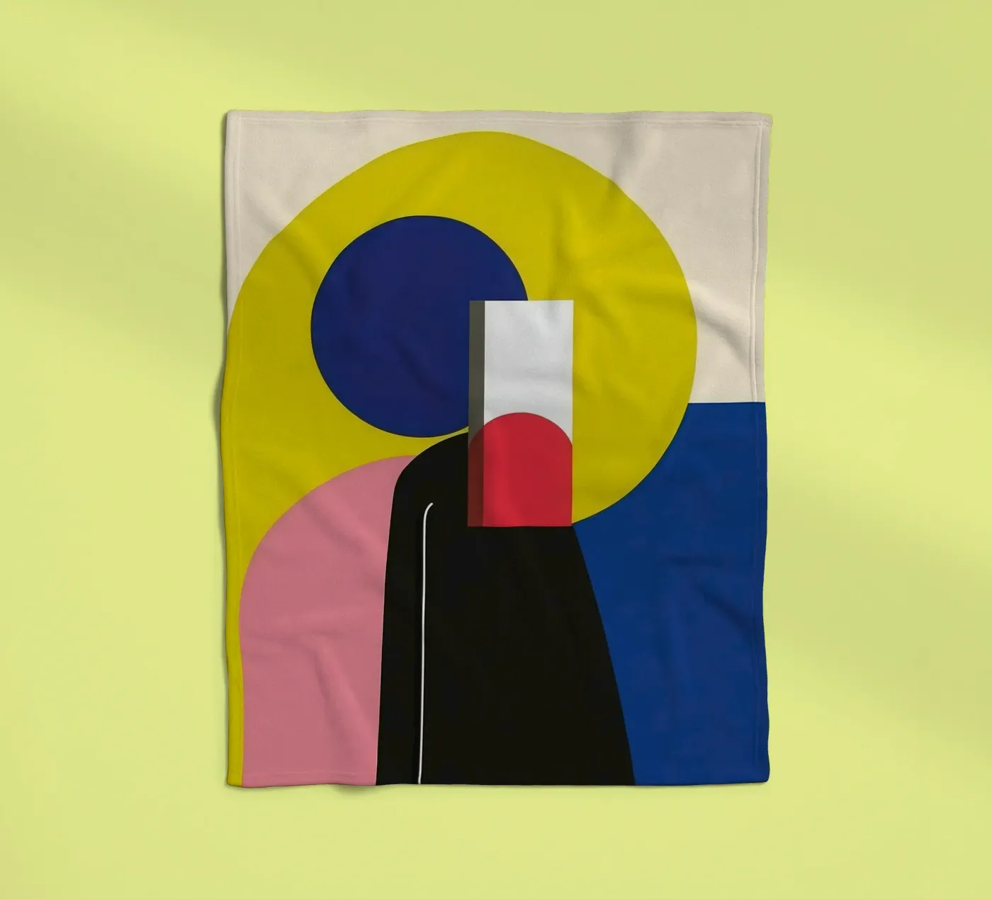 Constructivist silhouette coperta in pile da Geometric