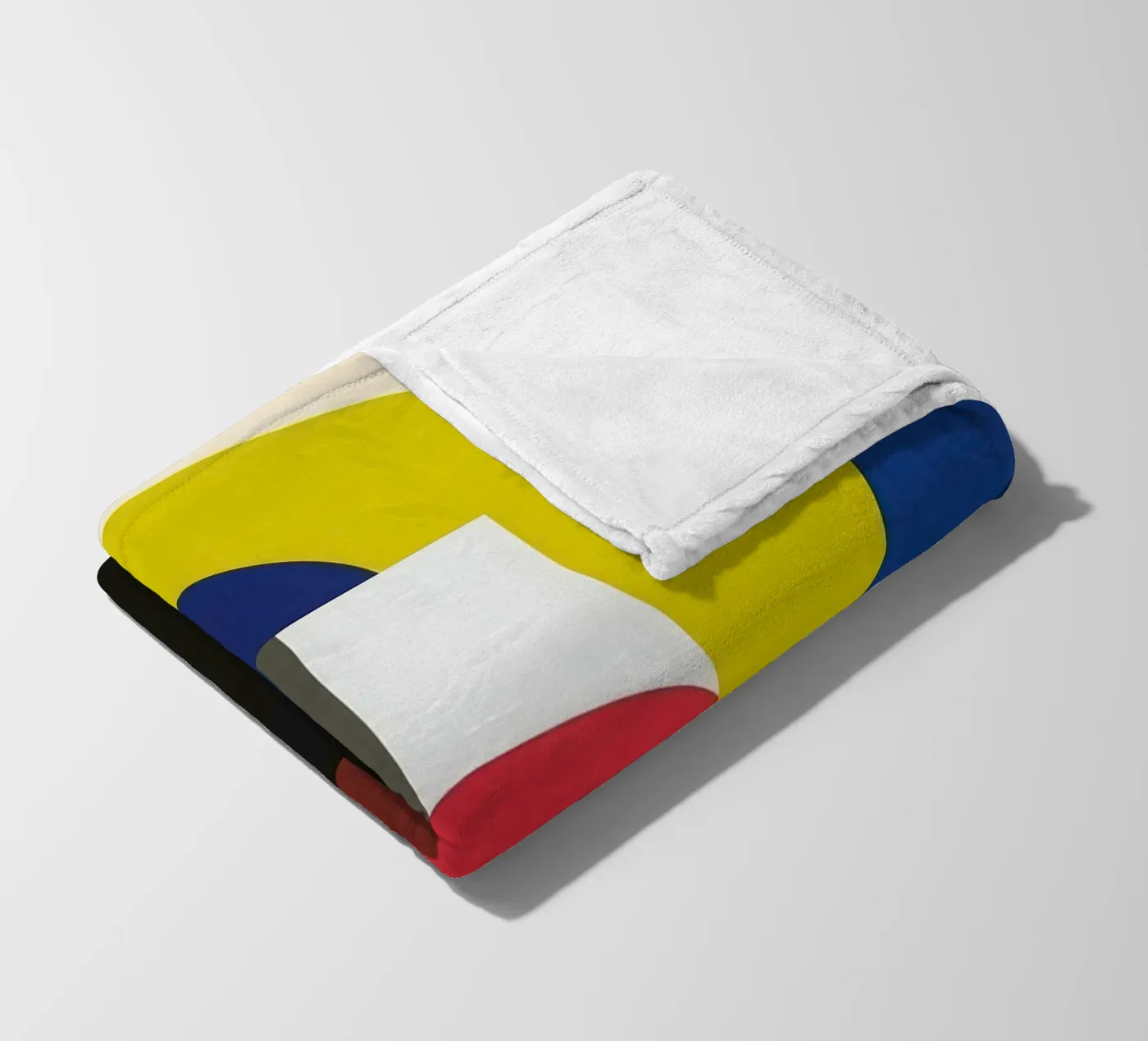 Constructivist silhouette fleece blanket by Geometric