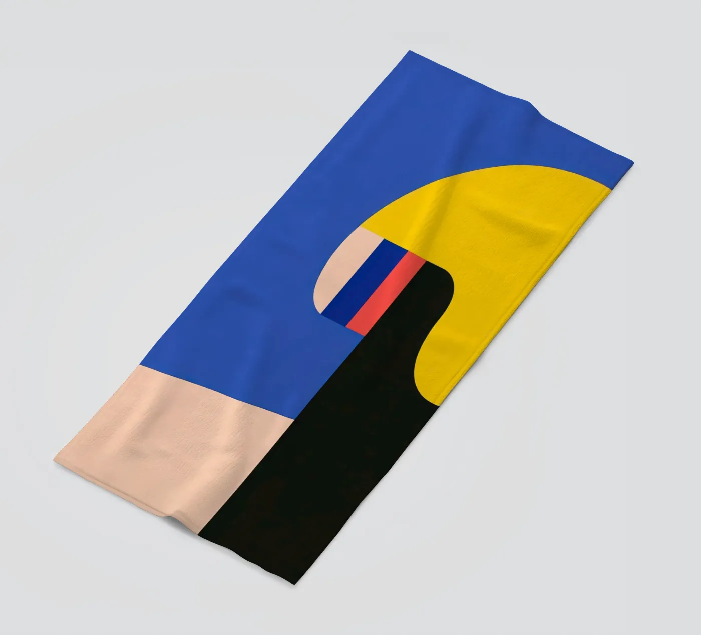 Geometric profile beach towel by Geometric
