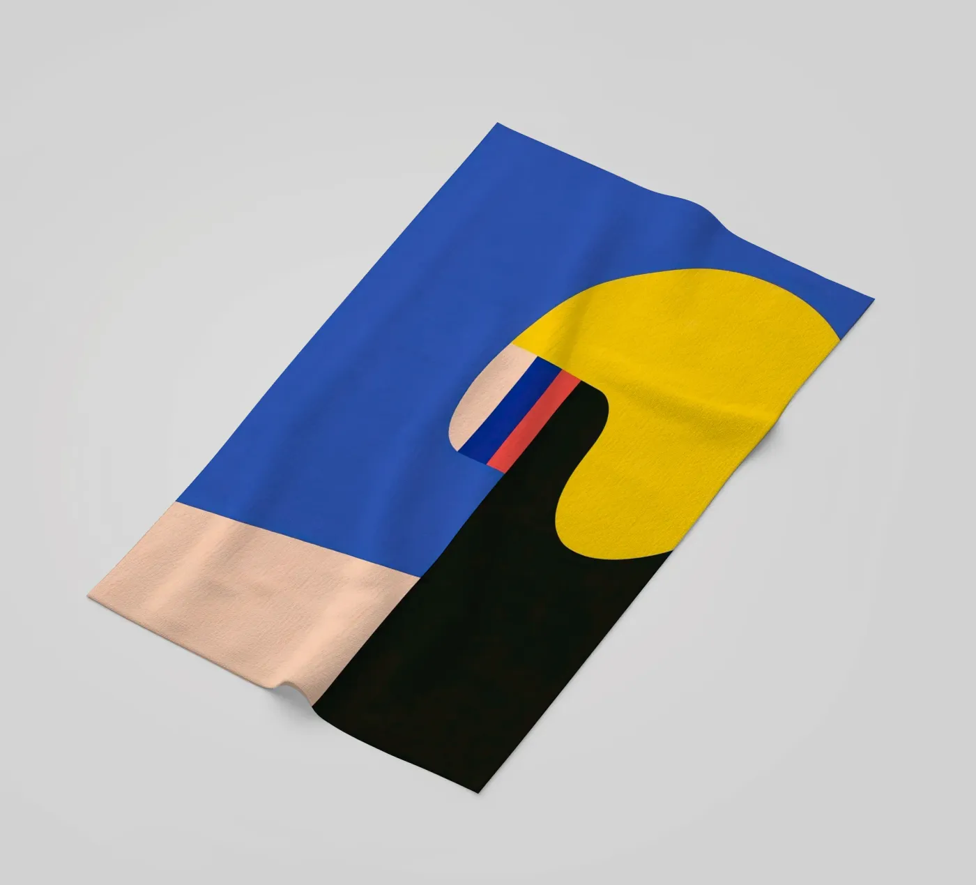 Geometric profile beach towel by Geometric