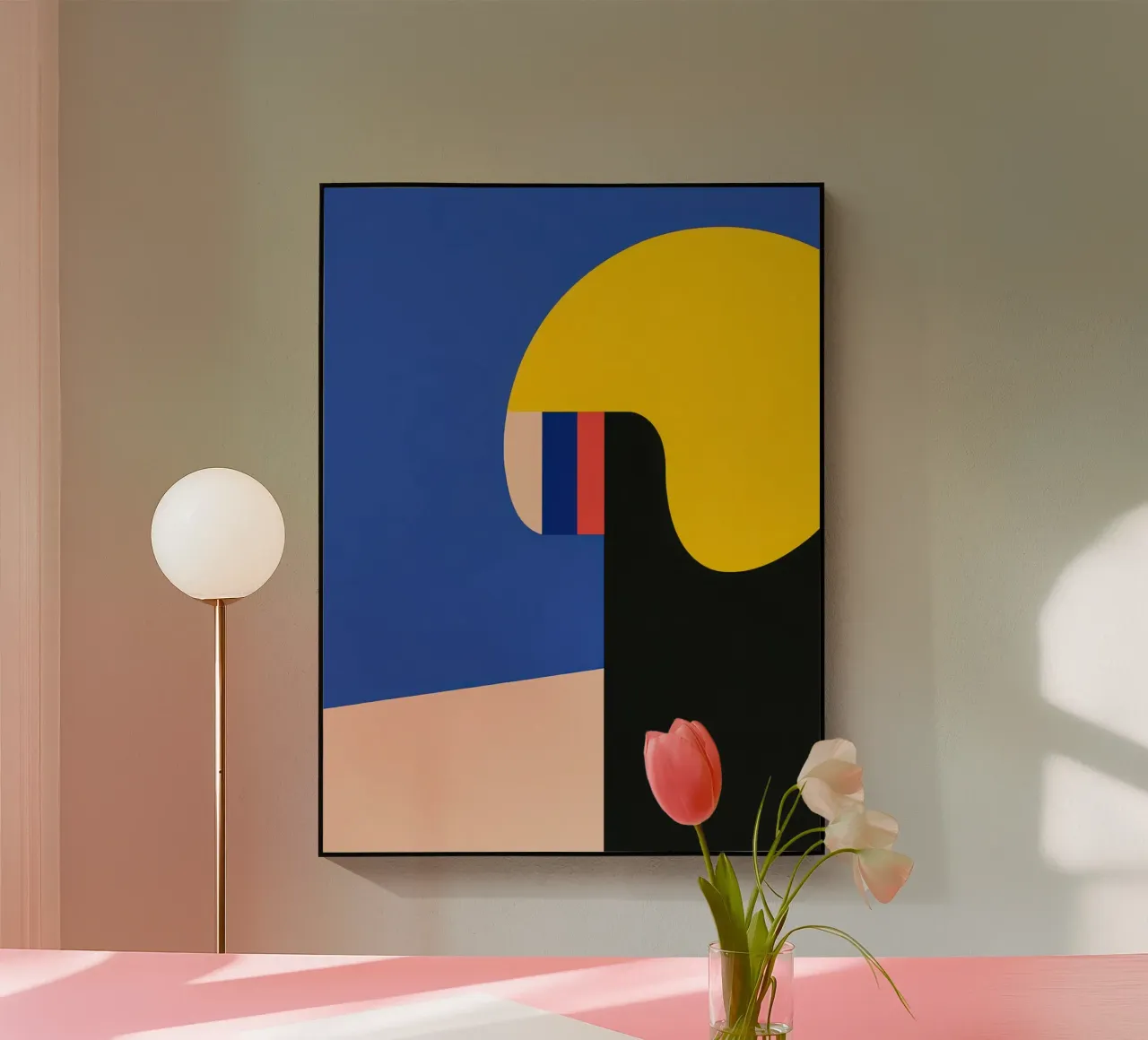 Geometrisch profiel acryl van Geometric