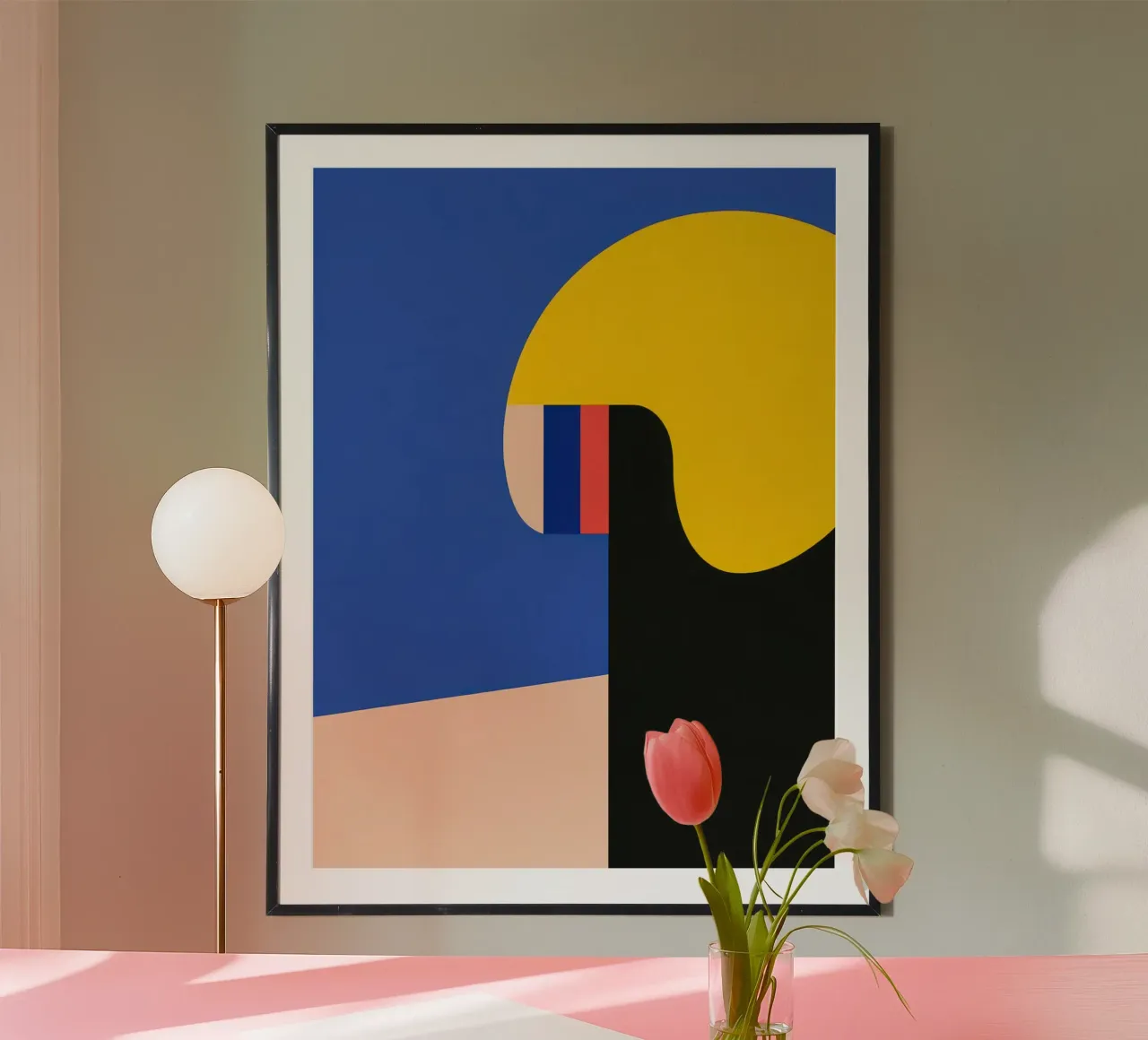Profilo geometrico poster con telaio in alluminio da Geometric