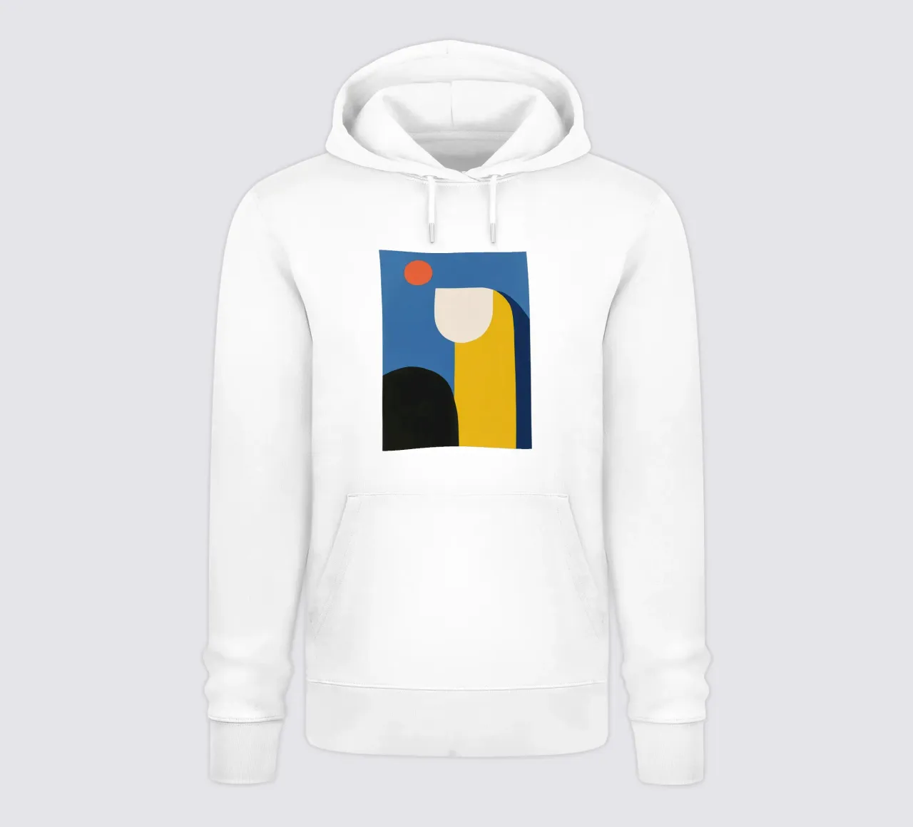 Minimalismo solare felpa con cappuccio da Geometric