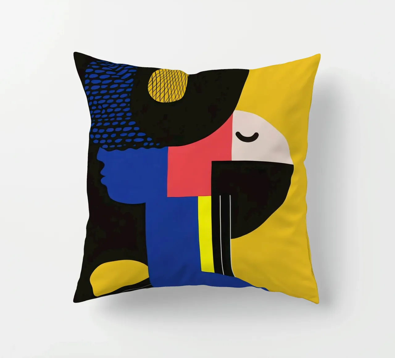 Abstract musician decorative cushion by Geometric