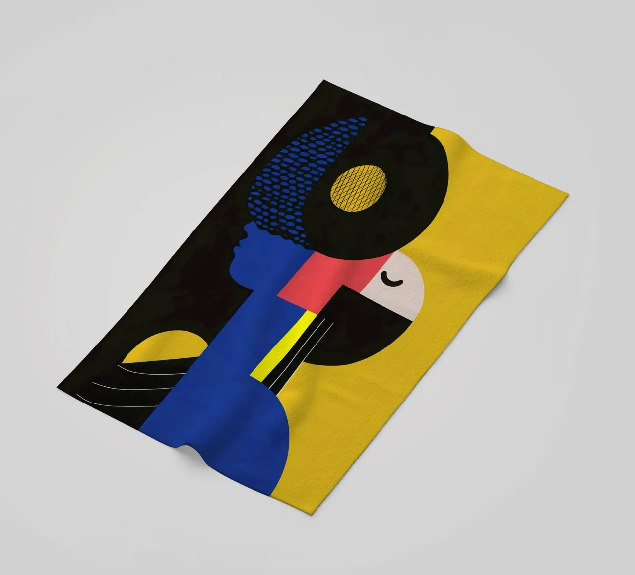 Abstract musician beach towel by Geometric
