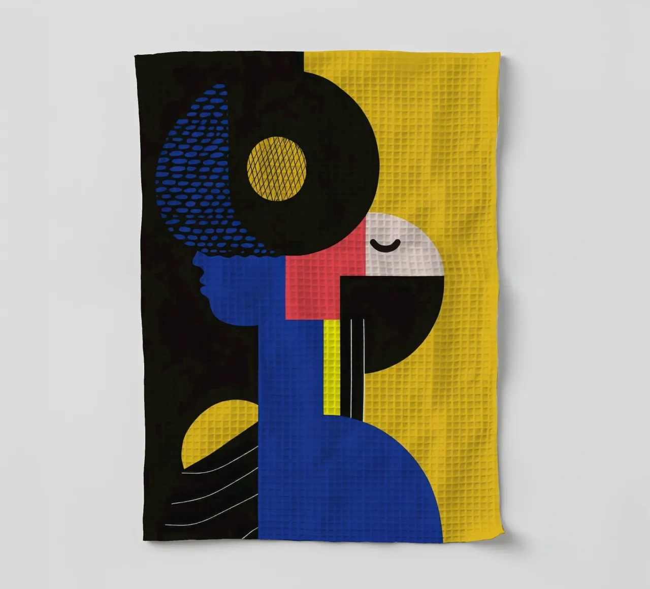 Abstract musician tea towel by Geometric