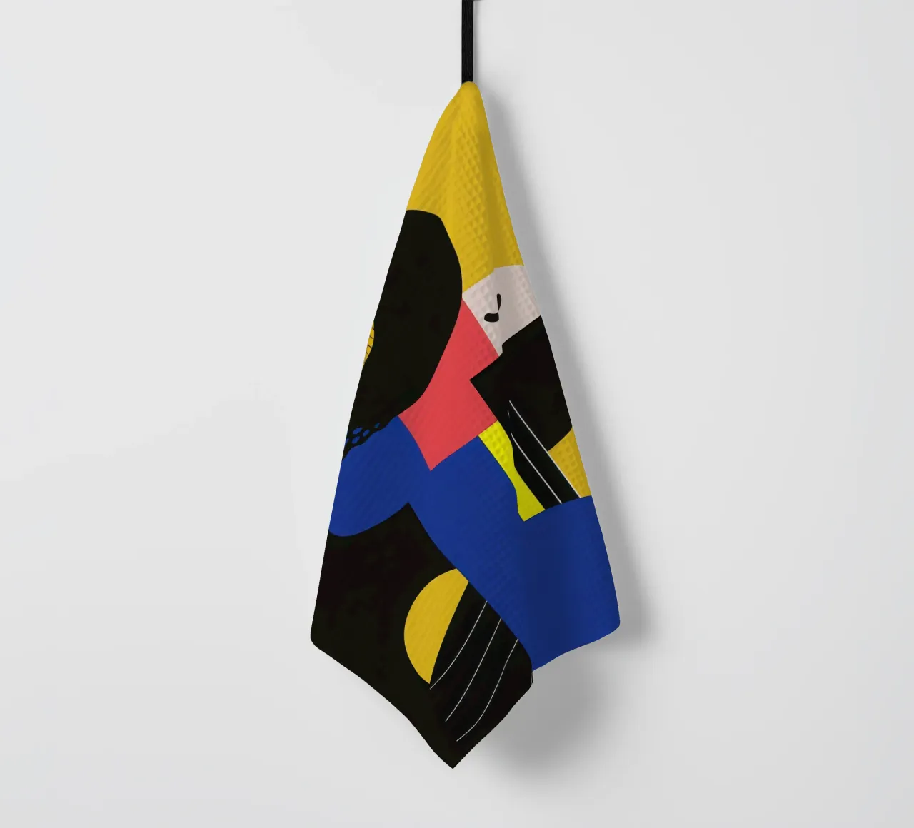 Abstract musician tea towel by Geometric