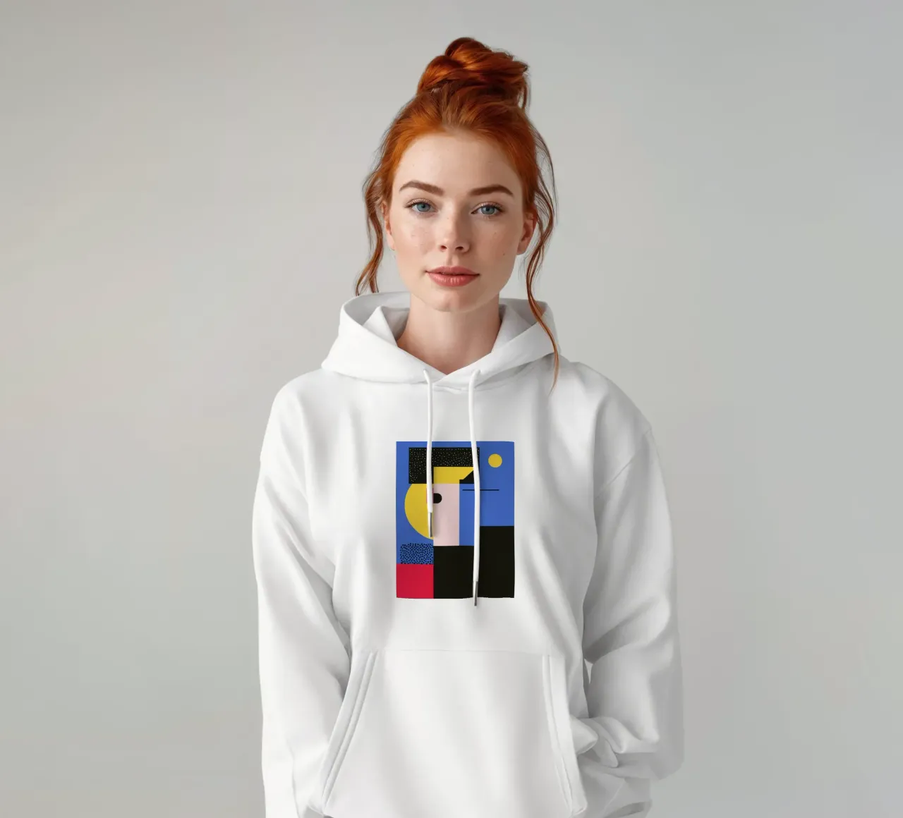 Notturno geometrico felpa con cappuccio da Geometric