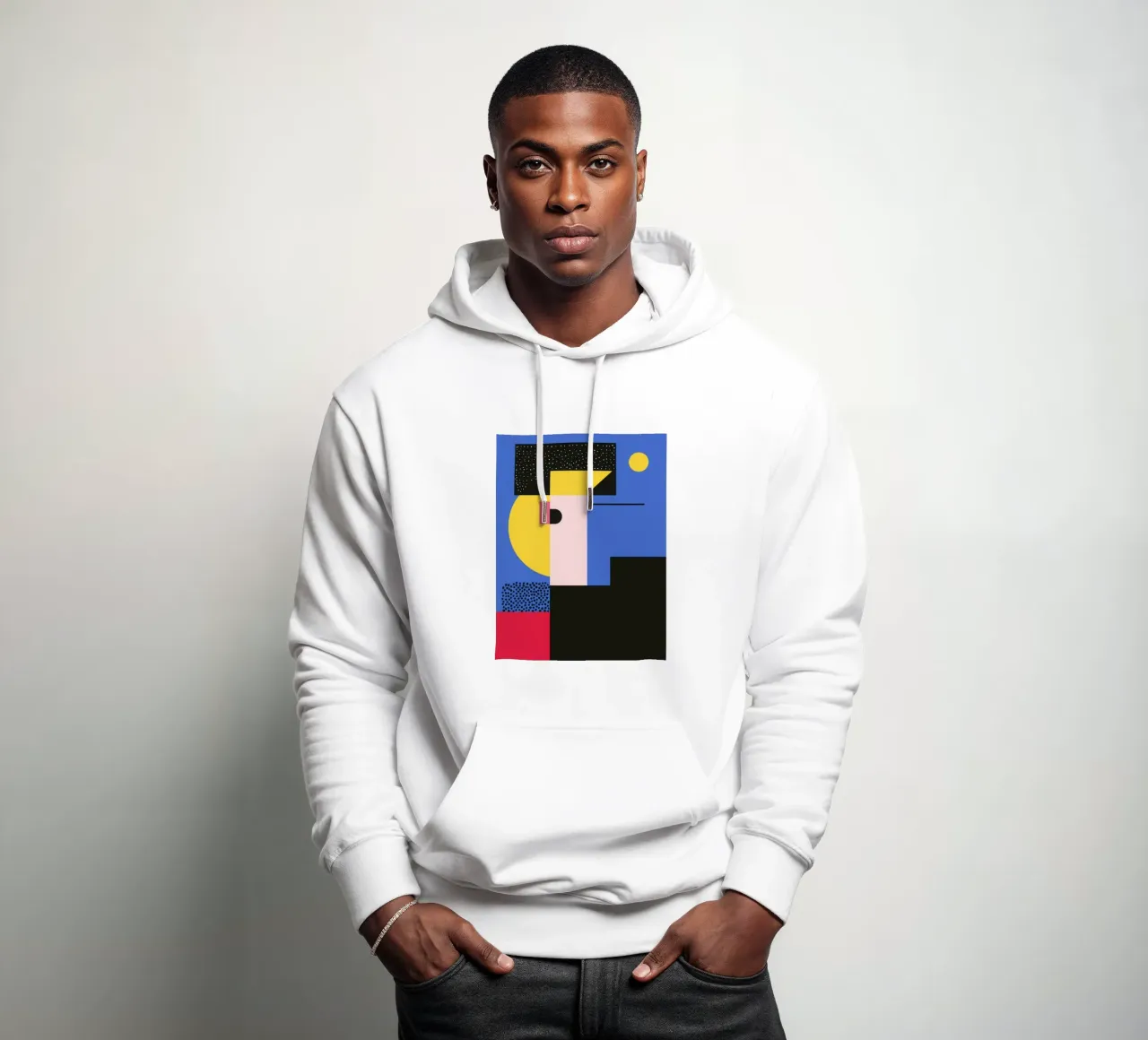 Notturno geometrico felpa con cappuccio da Geometric