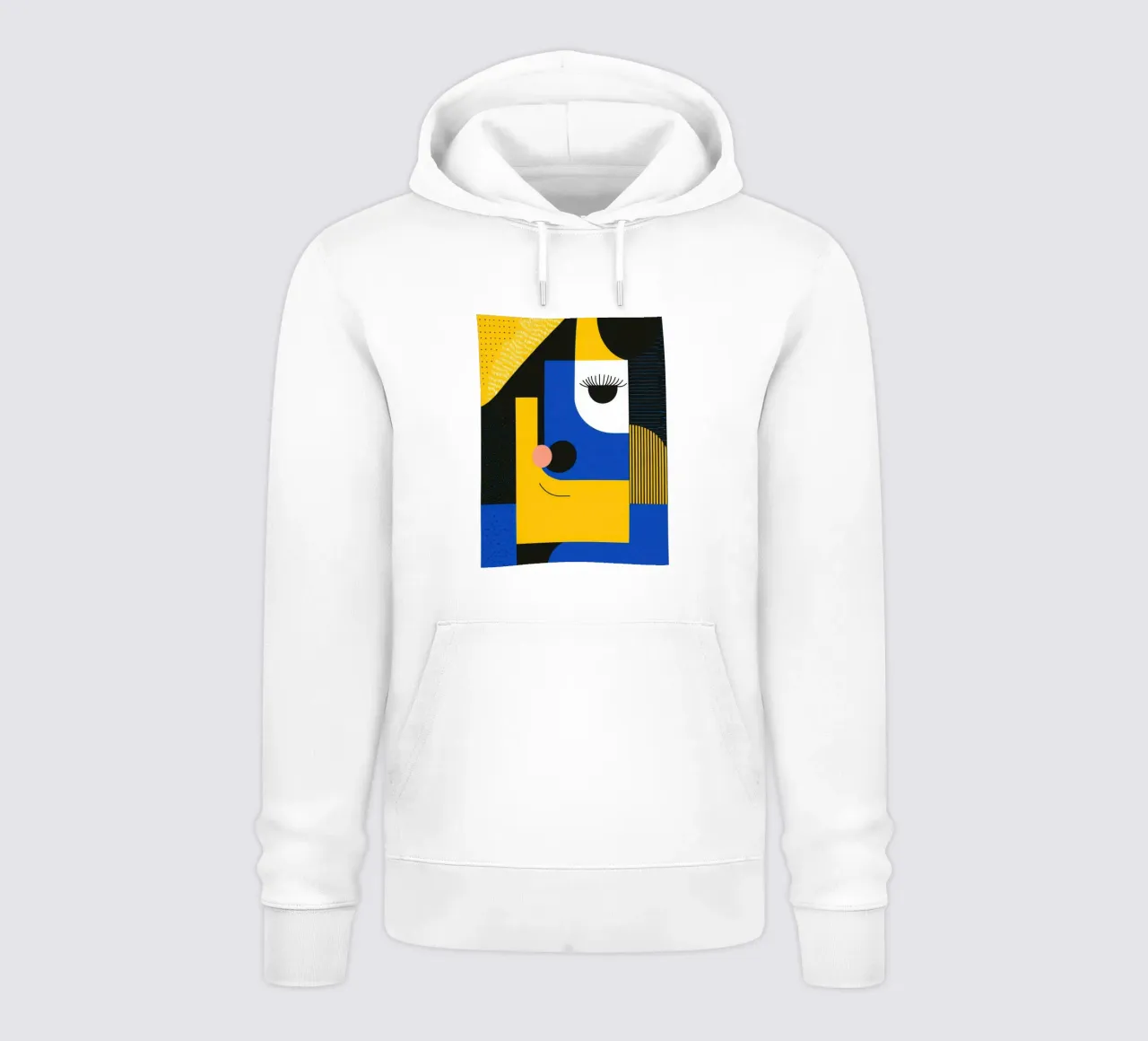 Faccia cubica felpa con cappuccio da Geometric