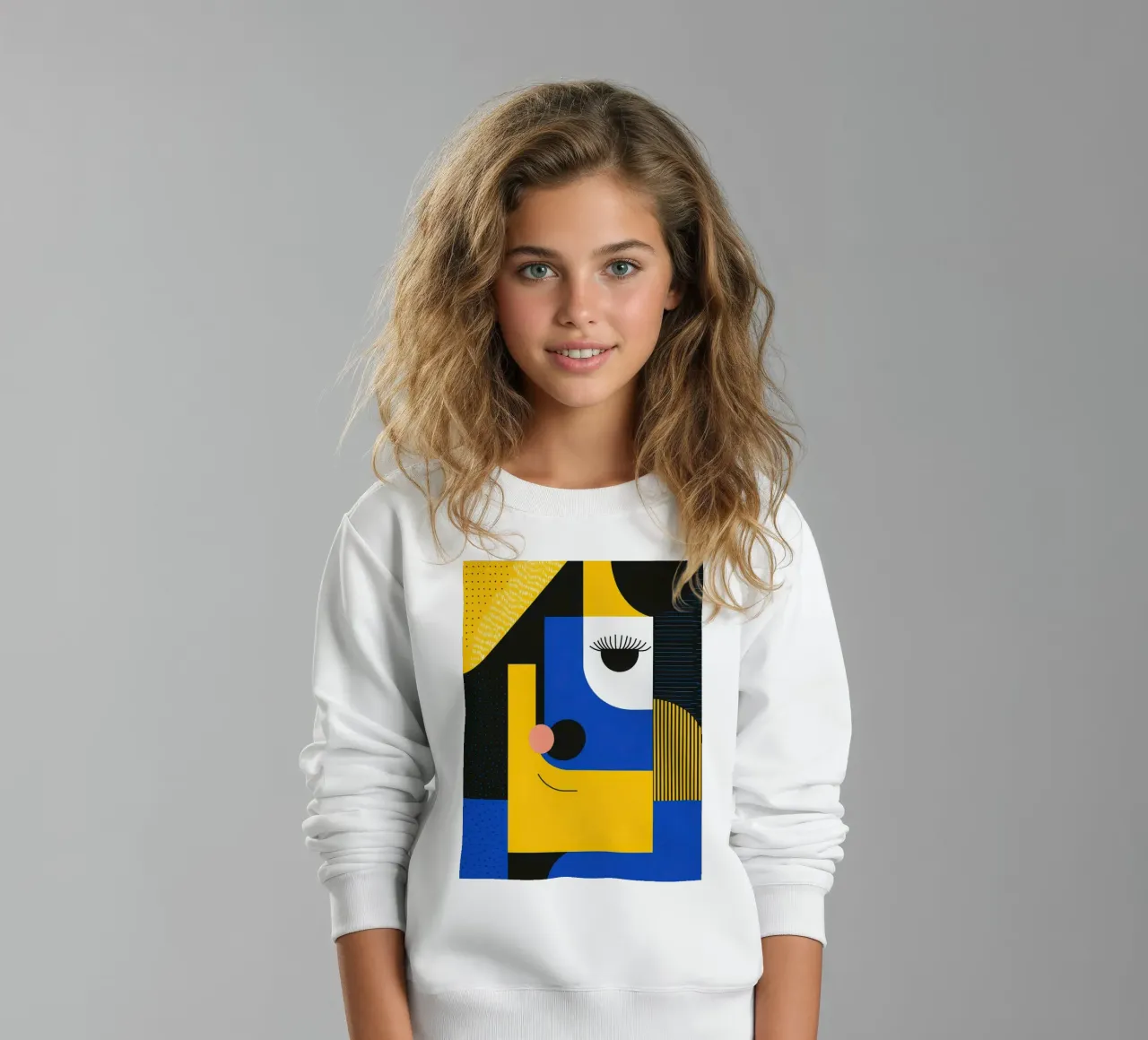 Cubic face kids sweatshirt by Geometric