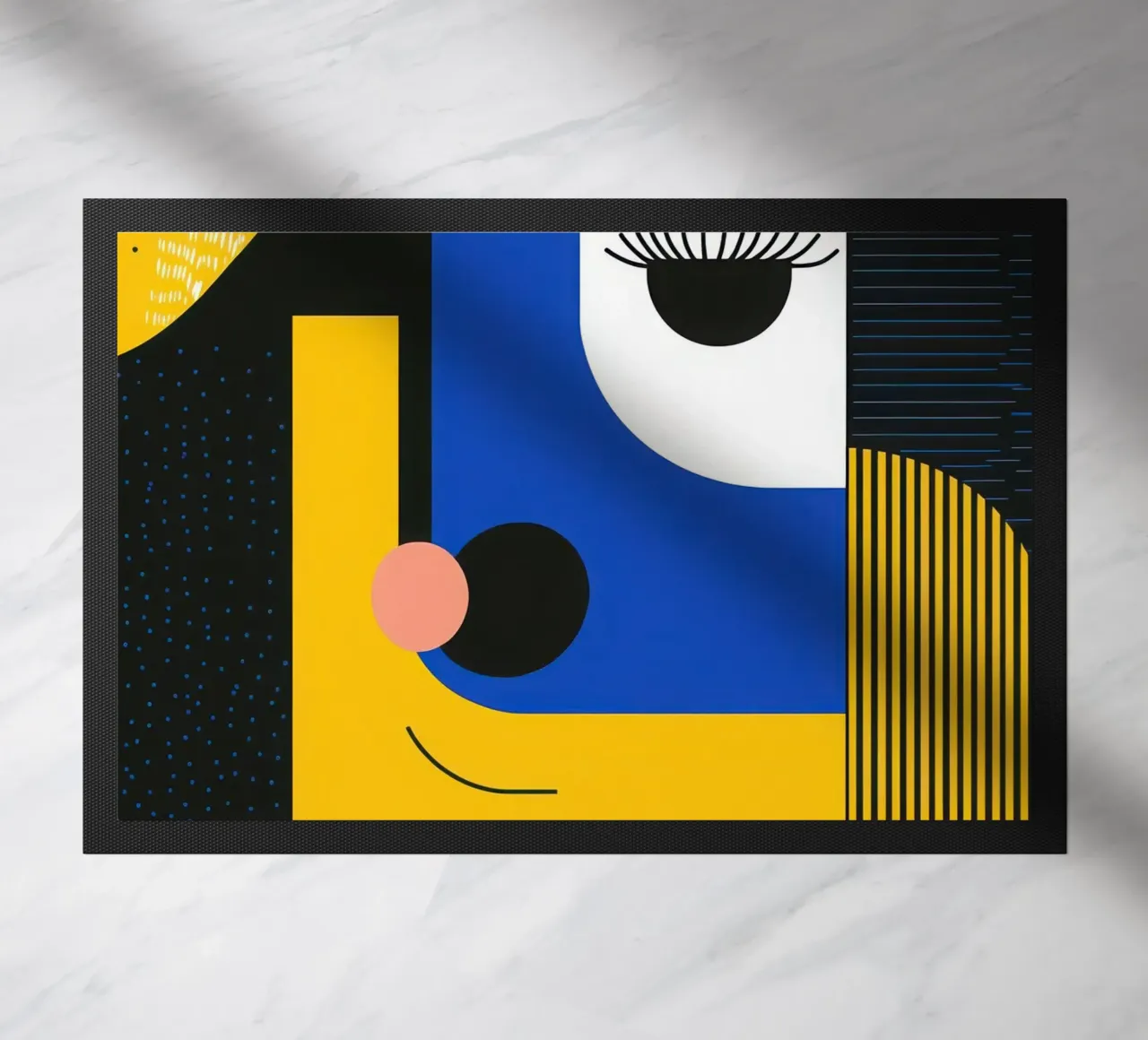 Cubic face doormat by Geometric