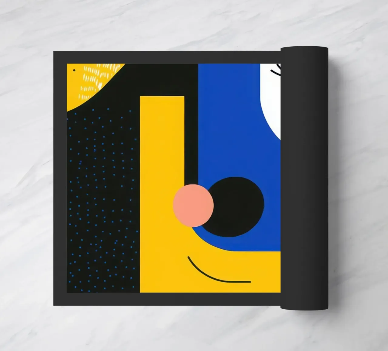 Cubic face doormat by Geometric