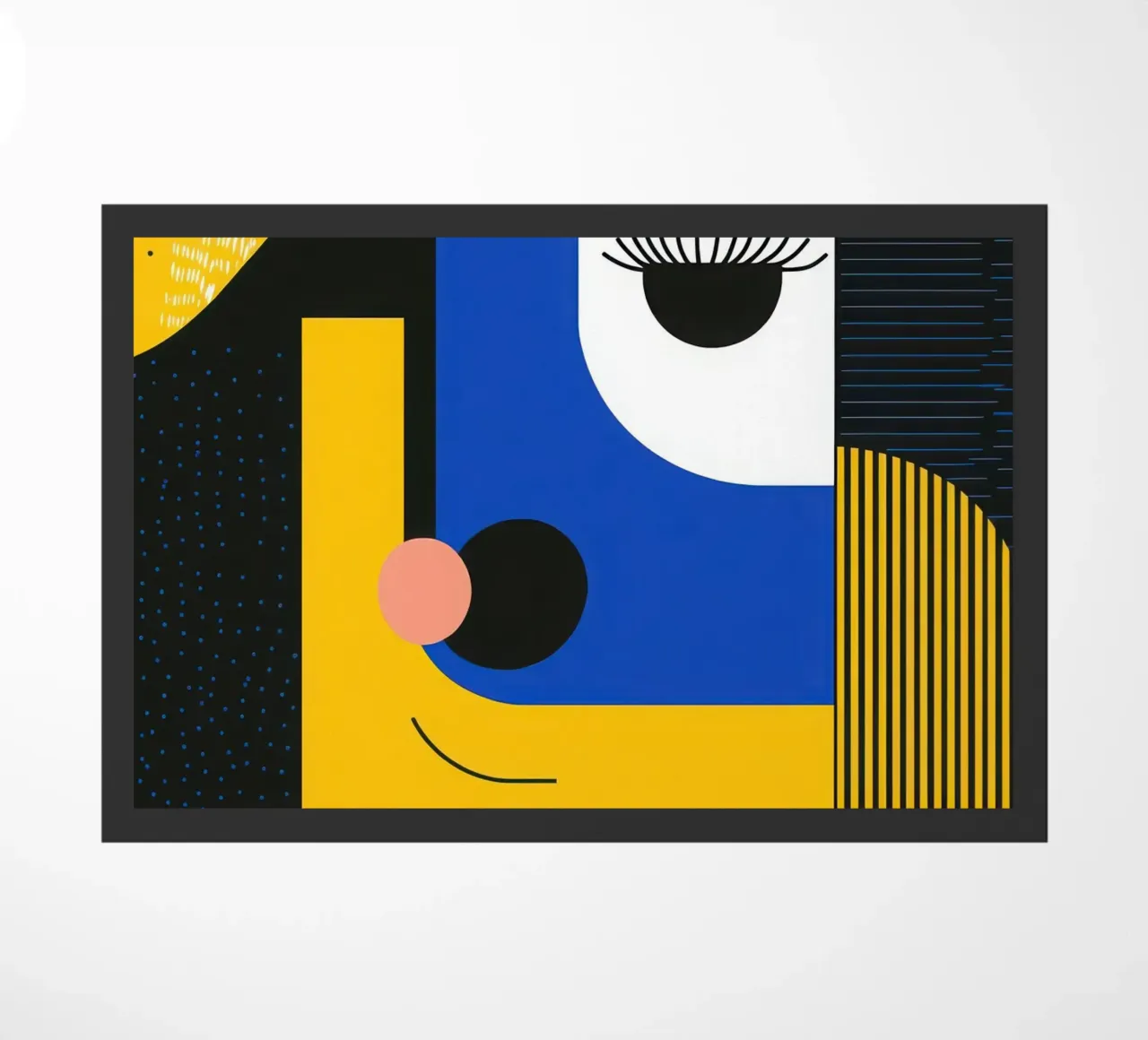 Cubic face doormat by Geometric