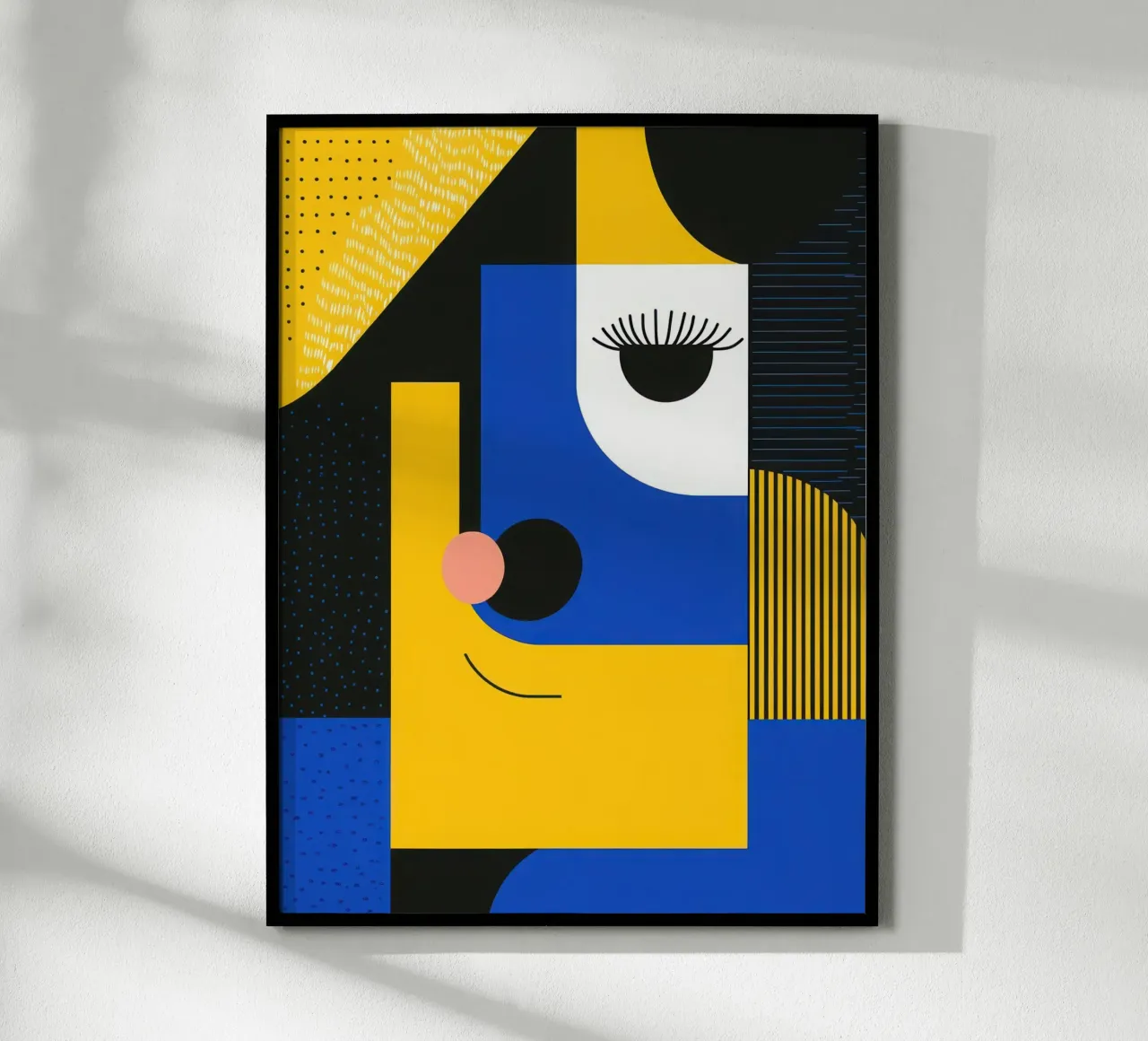 Faccia cubica poster con telaio in plastica da Geometric