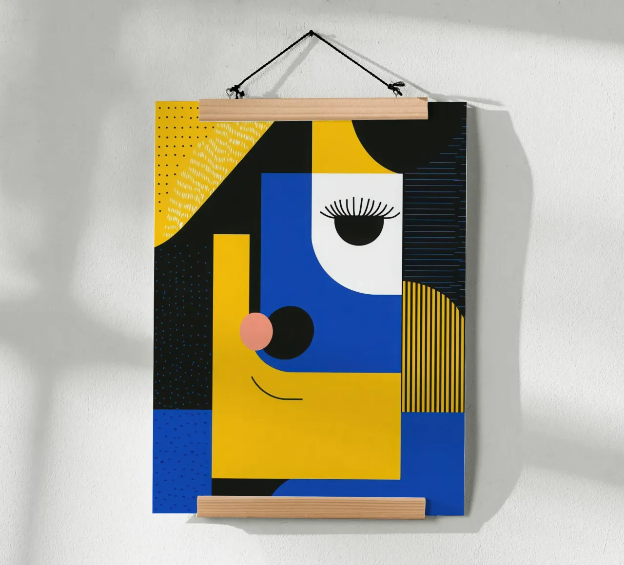 Faccia cubica poster con telaio in plastica da Geometric