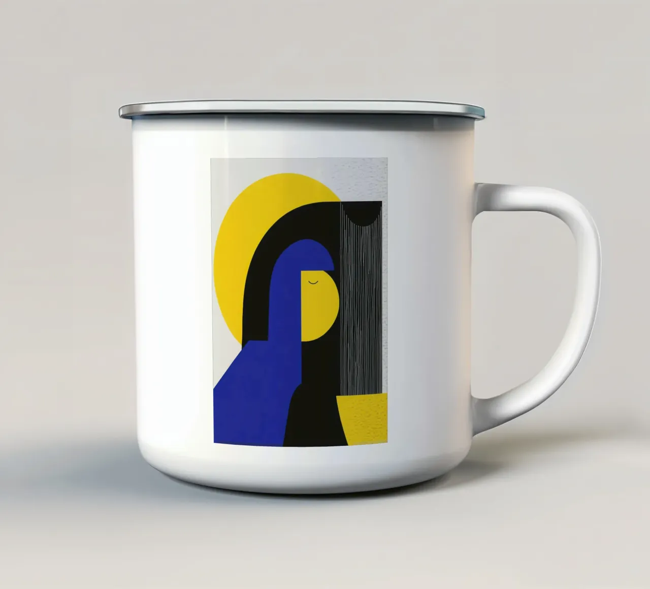 Meditazione geometrica tazza in smalto da Geometric