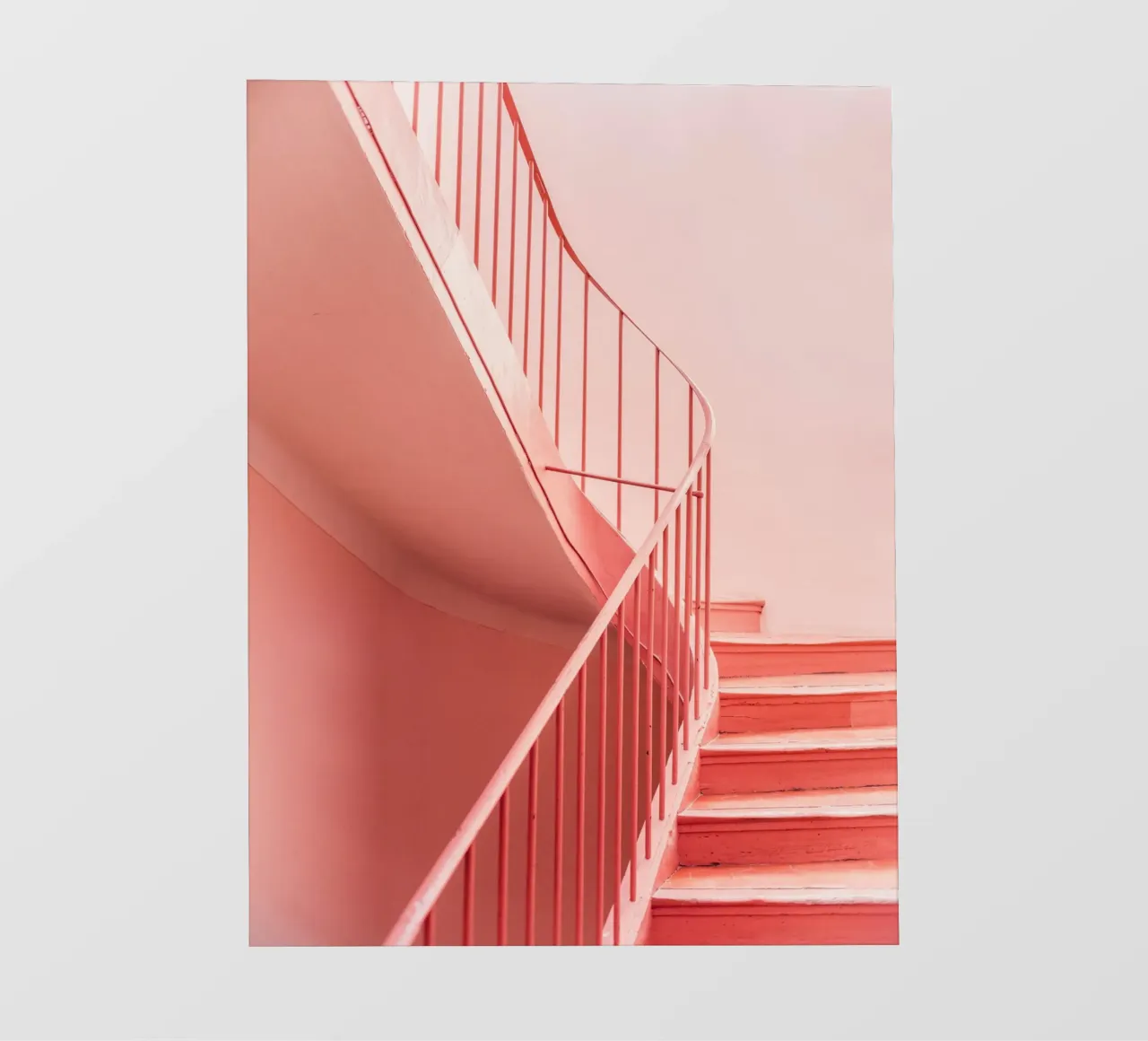 Pink Steps - Architectural Minimalism Photography pellicola backlit da Raisa Zwart Photography