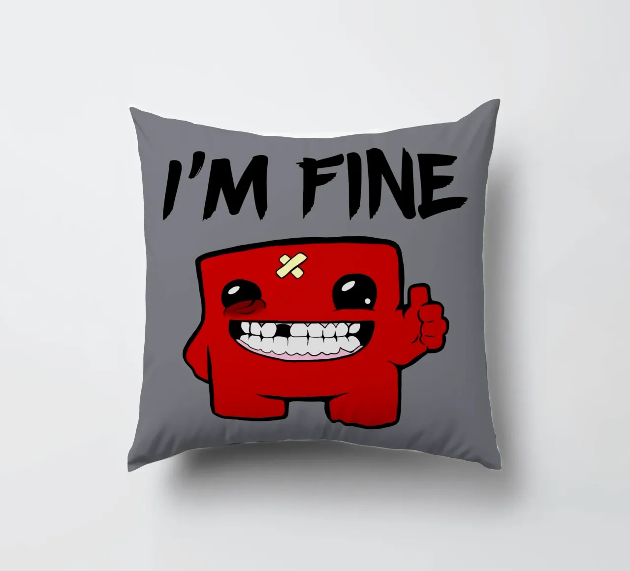 Sto bene - Super Meat Boy cuscino da Loobs